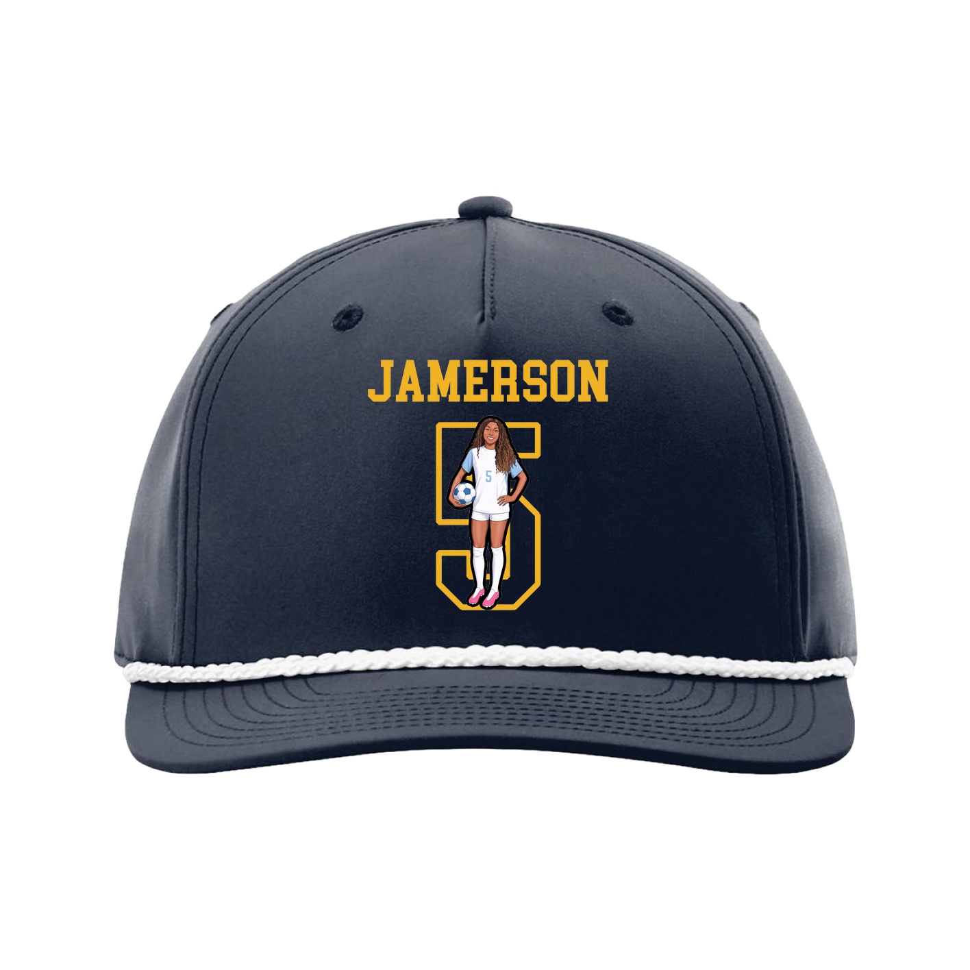 Five-Panel Classic Rope Cap — Shirsey in Navy