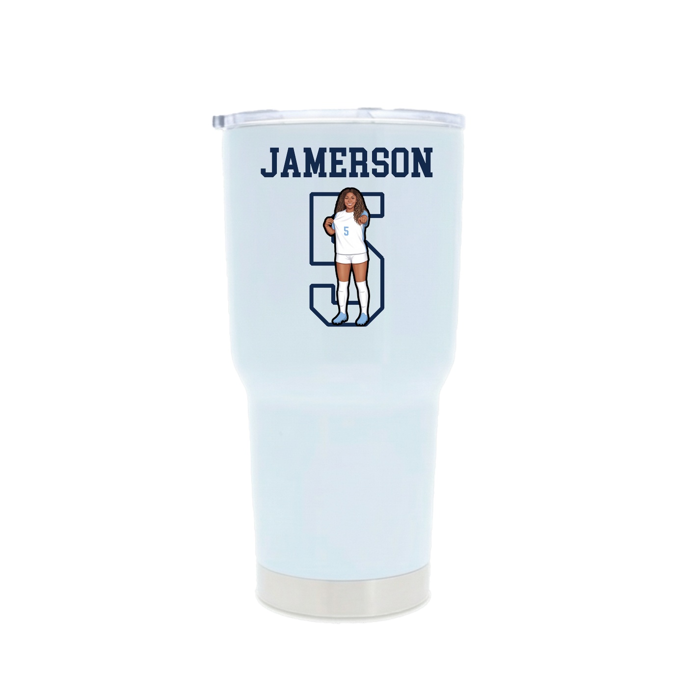 30oz Stainless Steel Tumbler — Shirsey in White