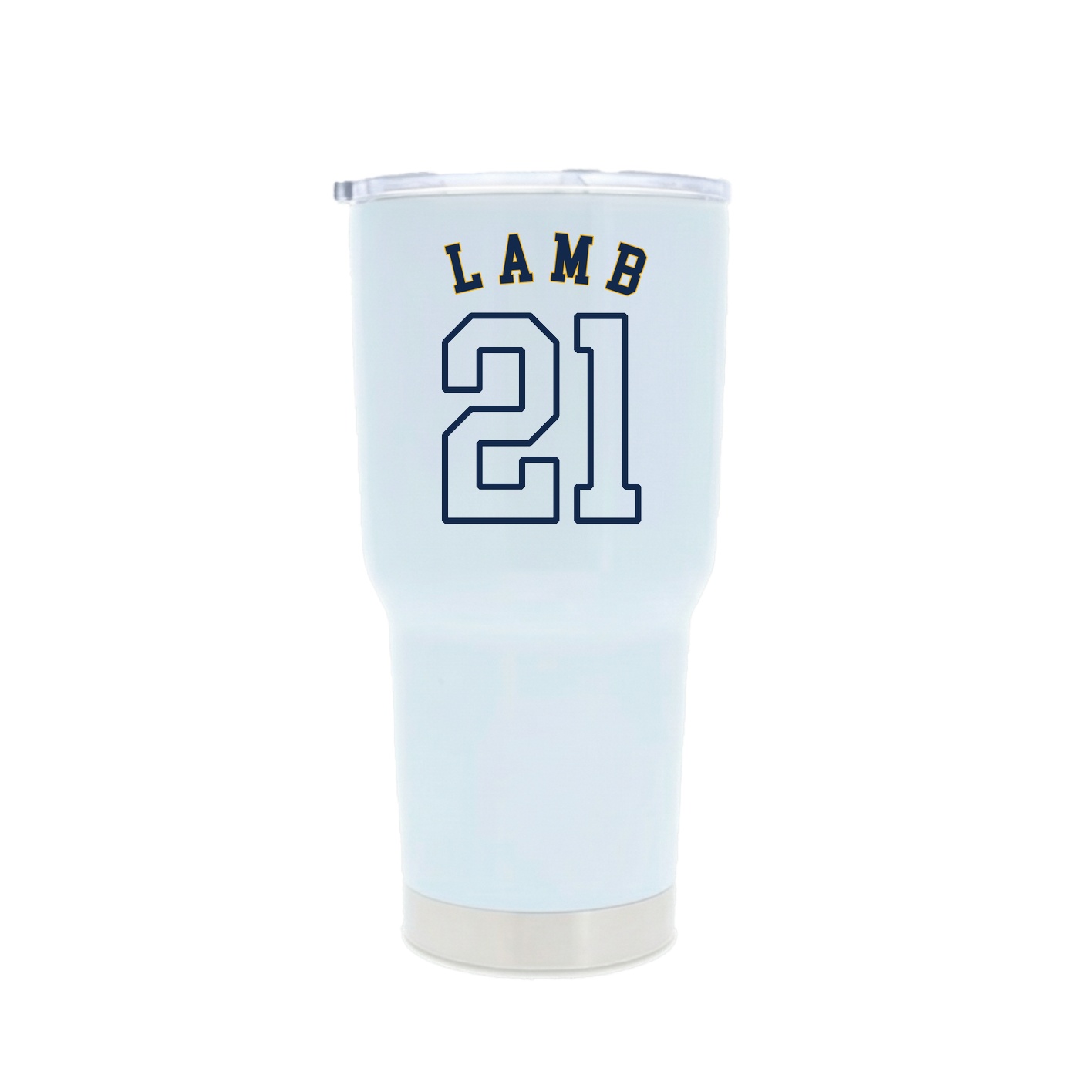 30oz Stainless Steel Tumbler — Shirsey Arch in White