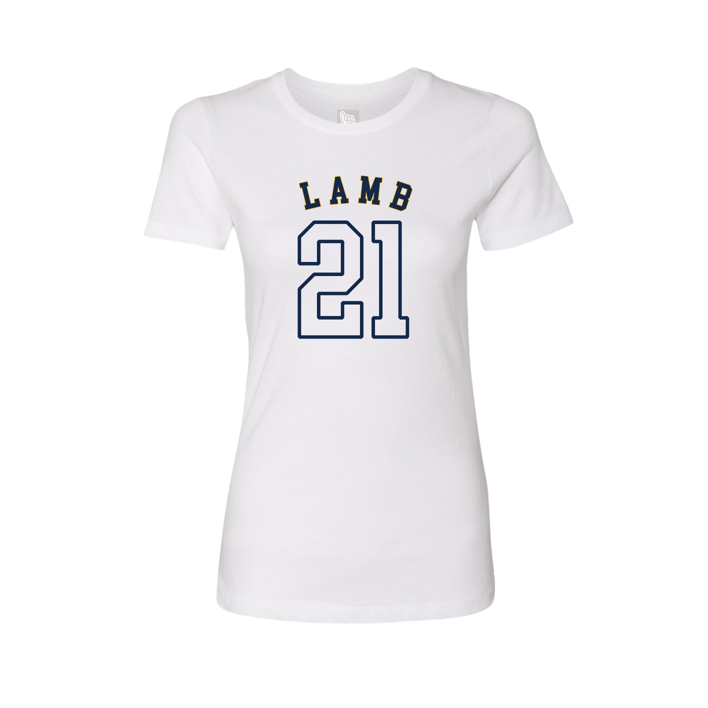 Fitted Women's Tee — Shirsey Arch in White