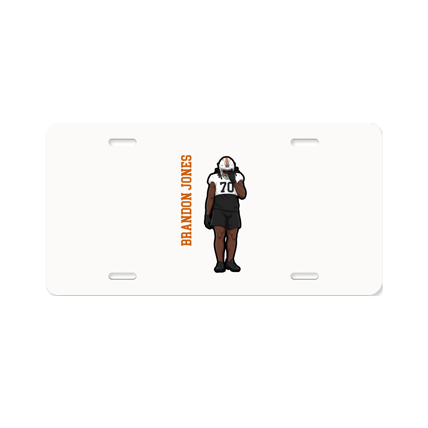 License Plate — Name Vertical in Classic