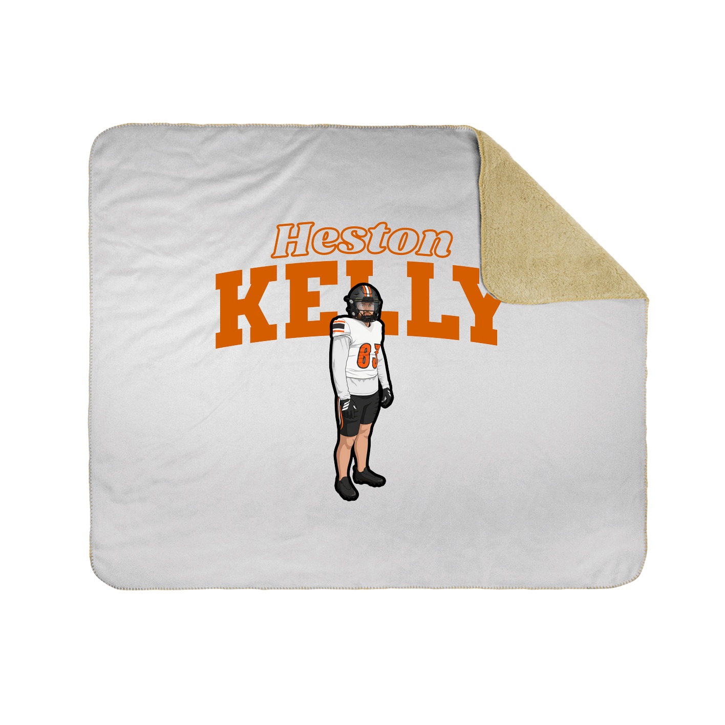 Throw Blanket — Name Arch in White