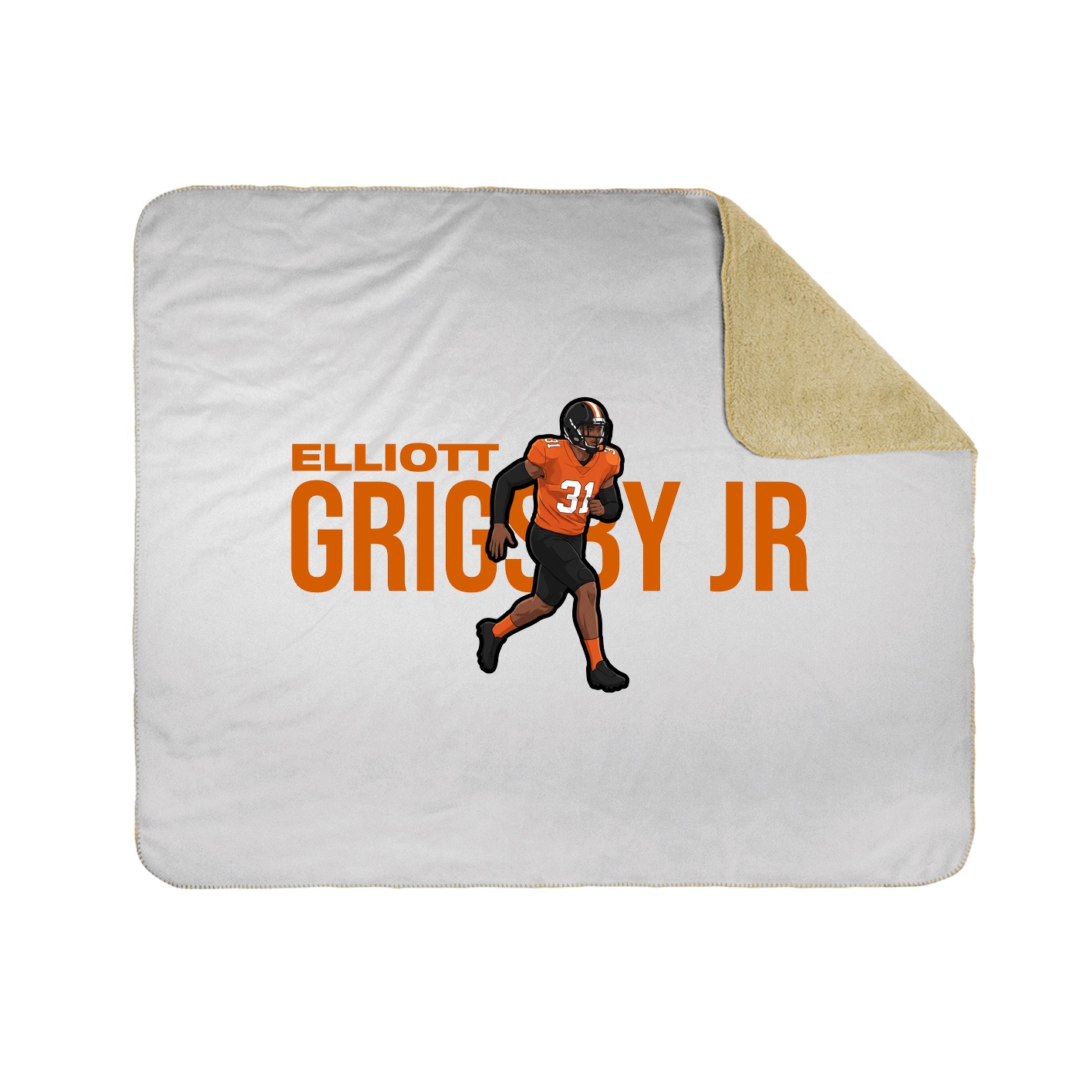Throw Blanket — Player Name in White