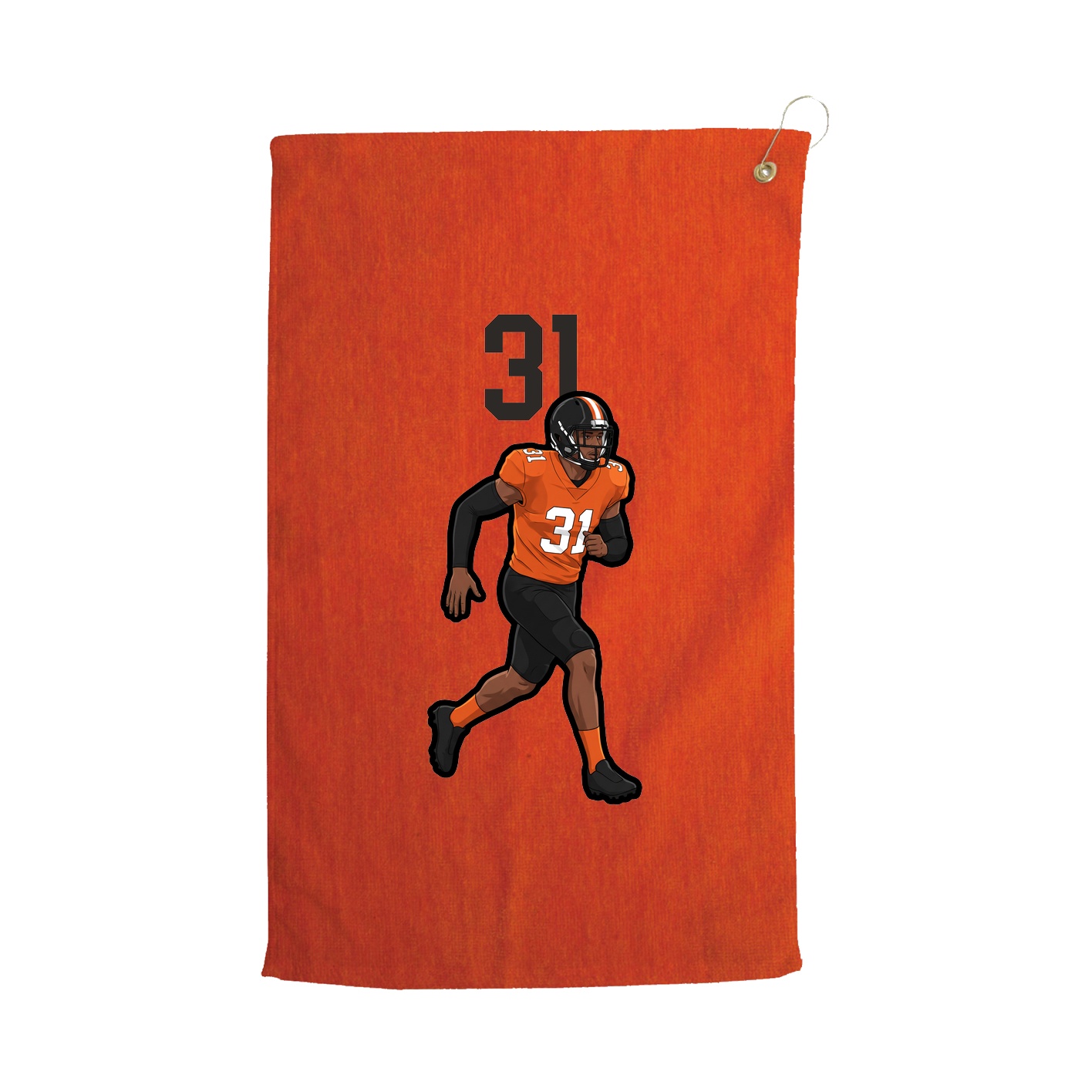 Golf Towel — Number Top in Orange