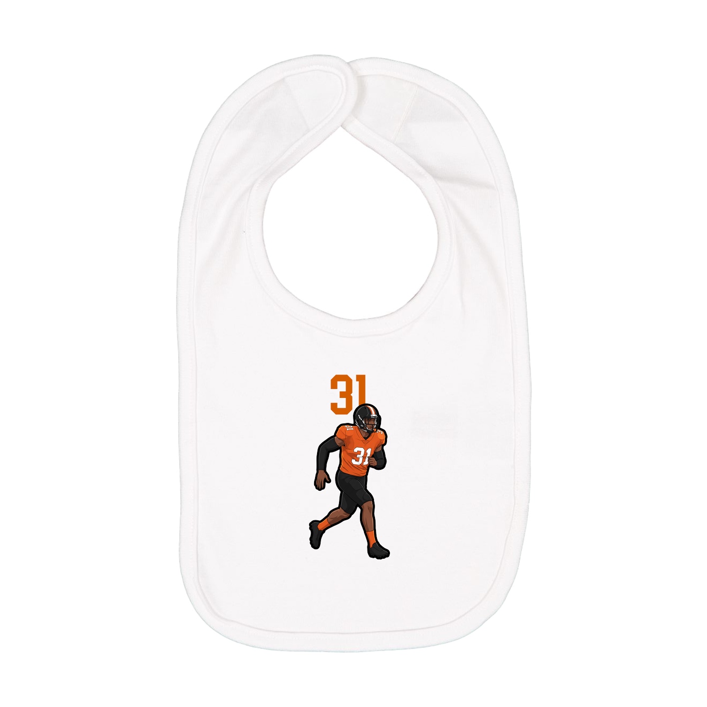 Infant Bib — Number Top in White