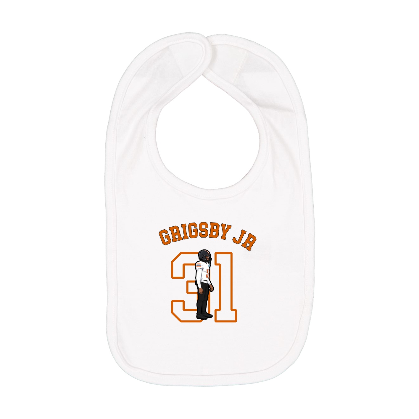 Infant Bib — Shirsey Arch in White