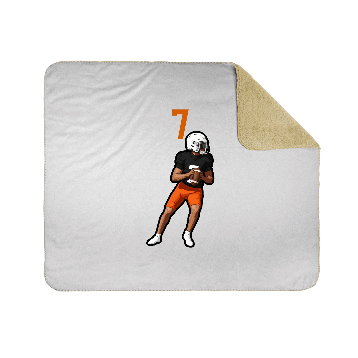 Throw Blanket — Number Top in White