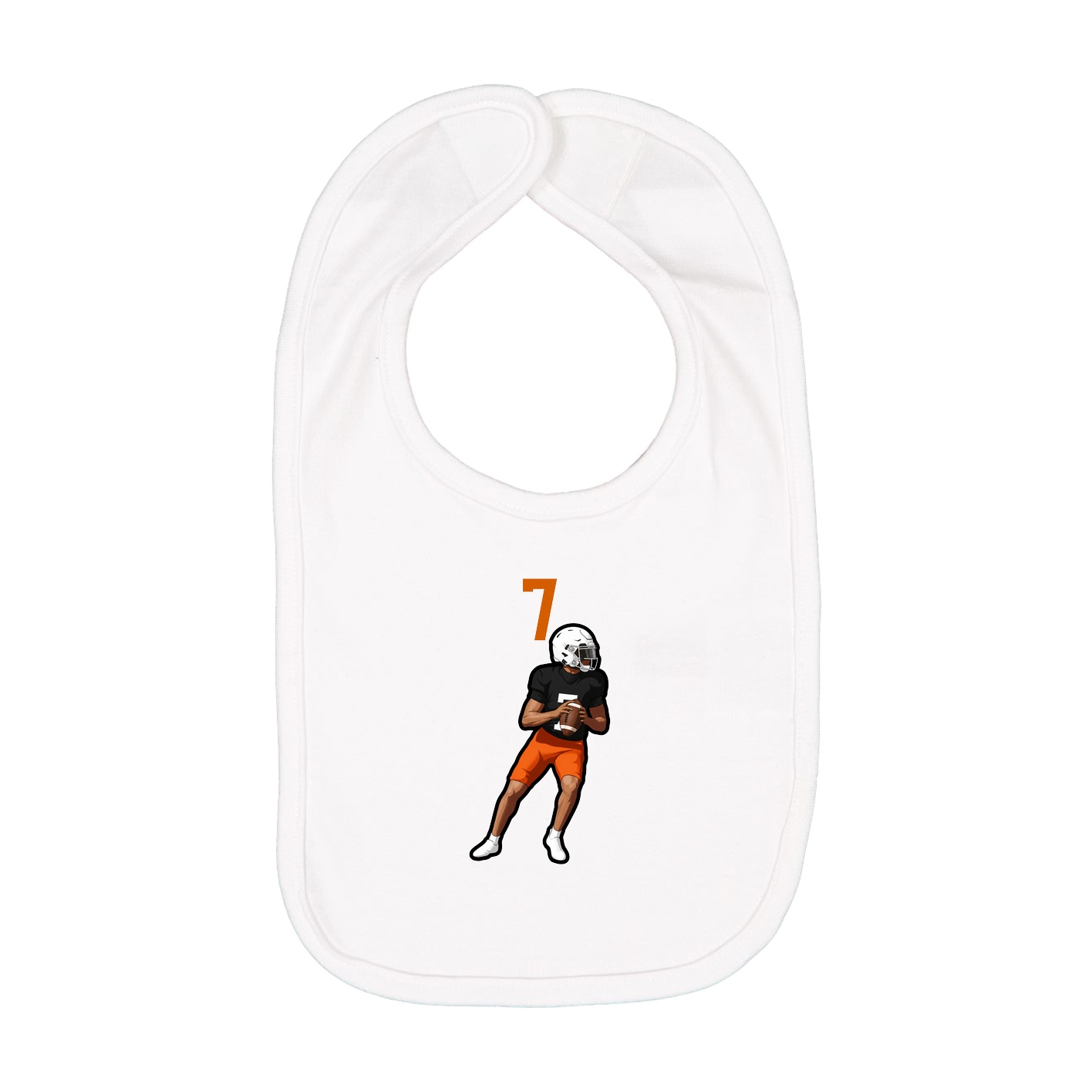 Infant Bib — Number Top in White