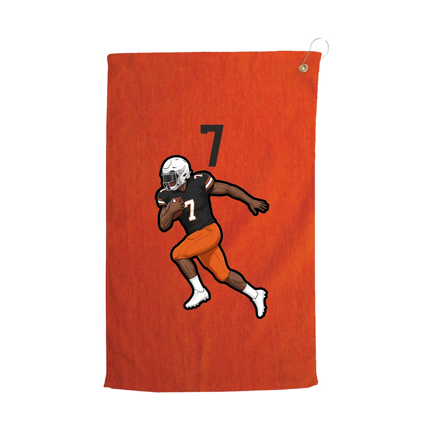 Golf Towel — Number Top in Orange