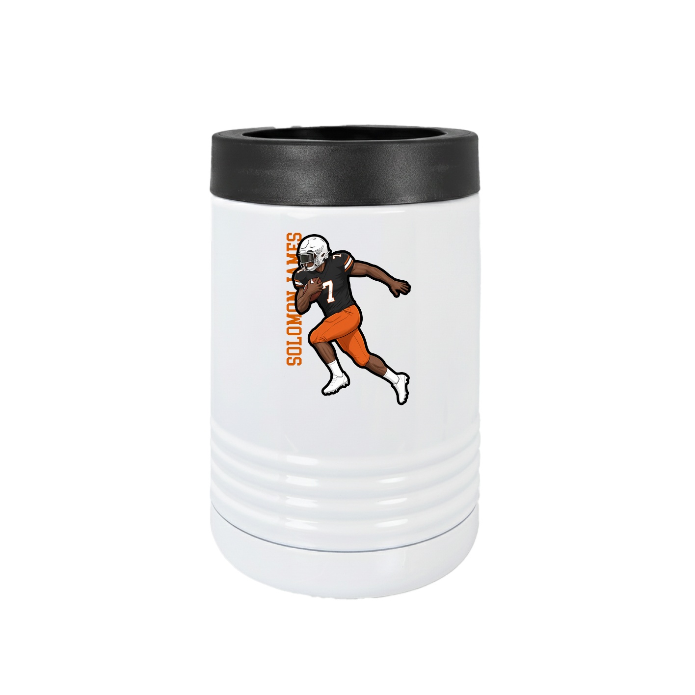 Beverage Holder — Name Vertical in White