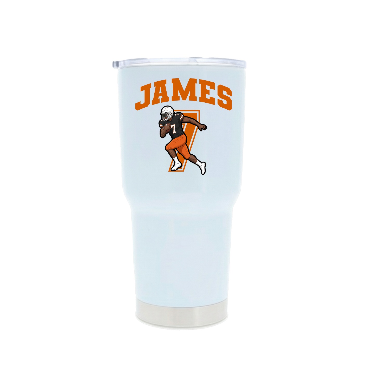 30oz Stainless Steel Tumbler — Number in White