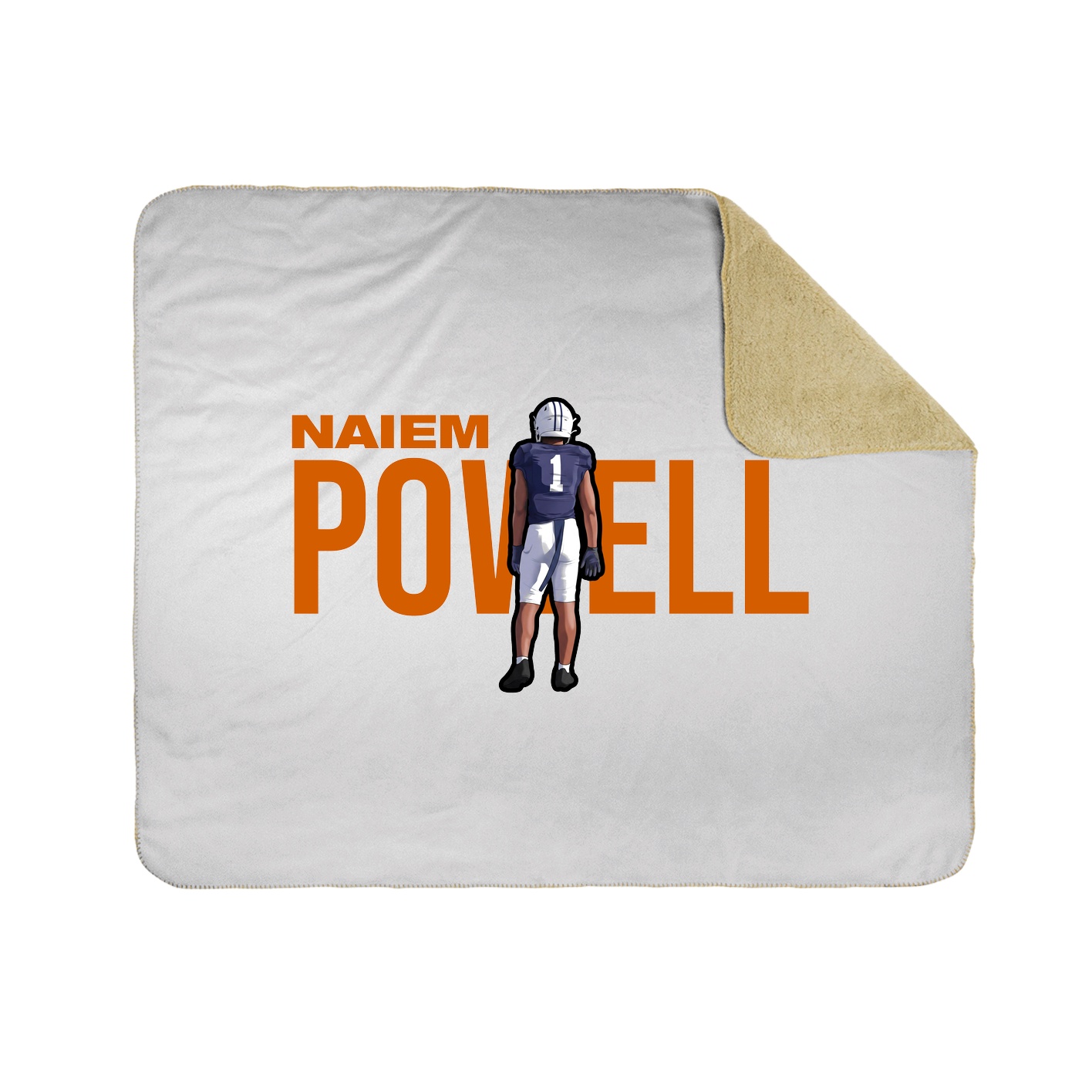 Throw Blanket — Player Name in White