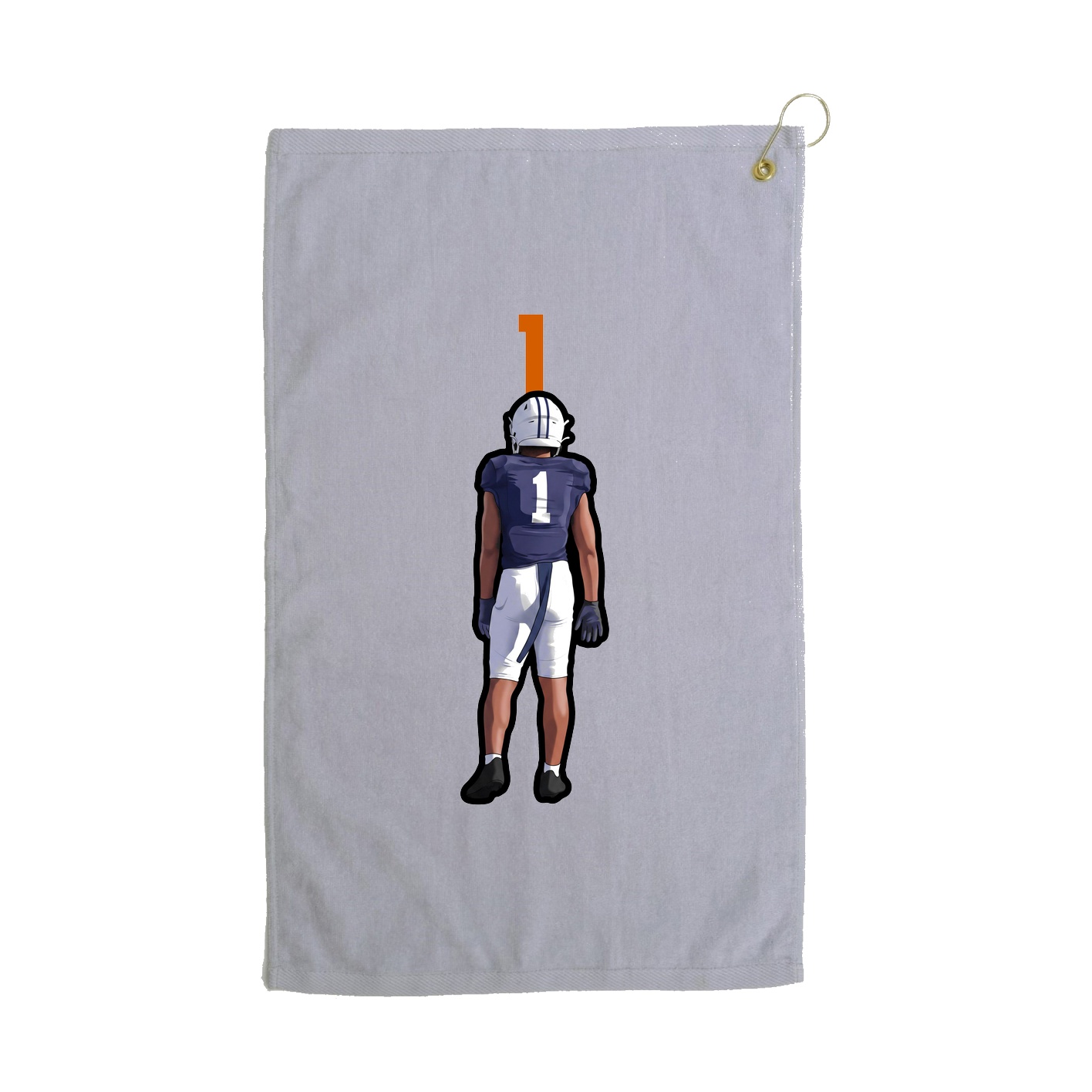 Golf Towel — Number Top in Grey