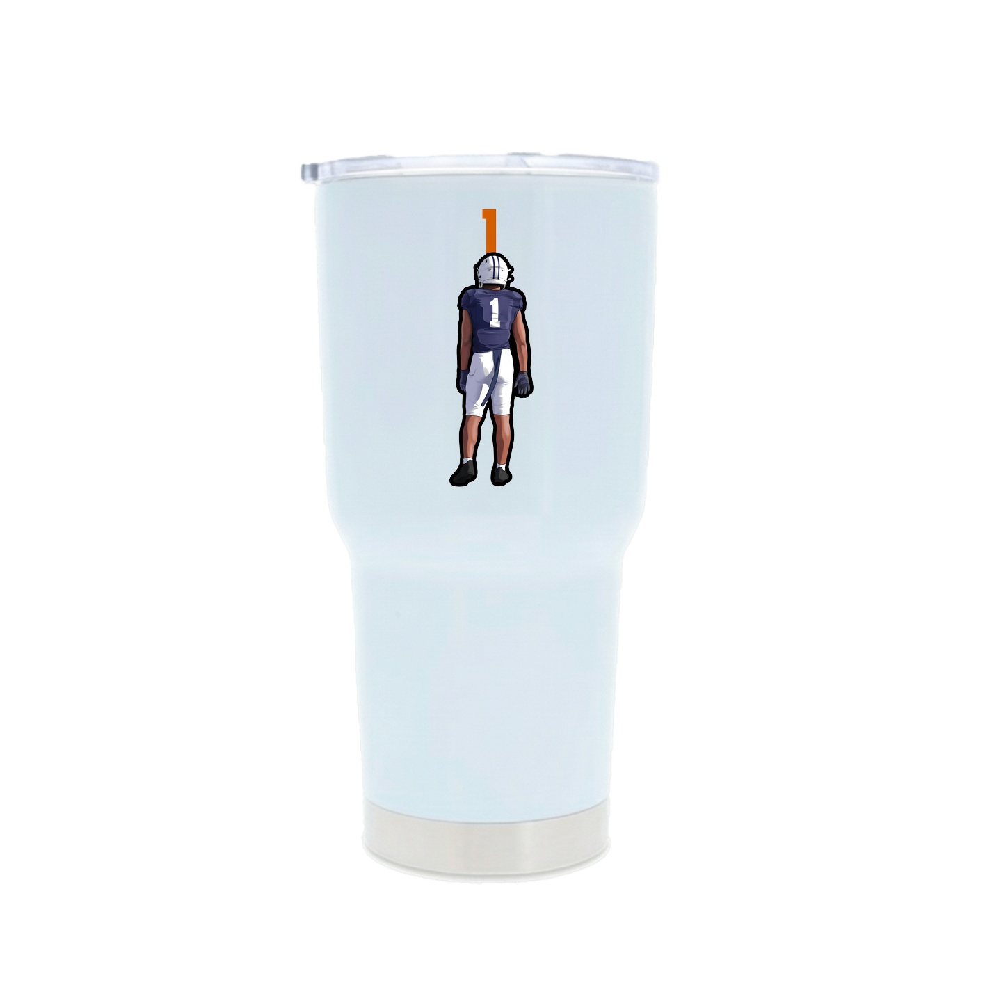 30oz Stainless Steel Tumbler — Number Top in White