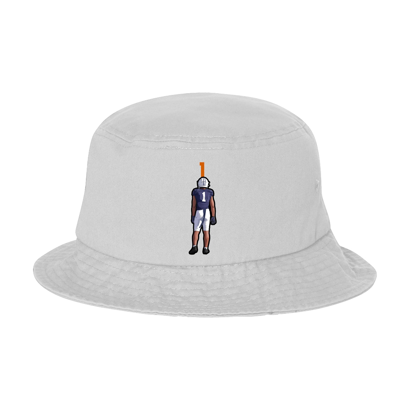 Bucket Cap — Number Top in White