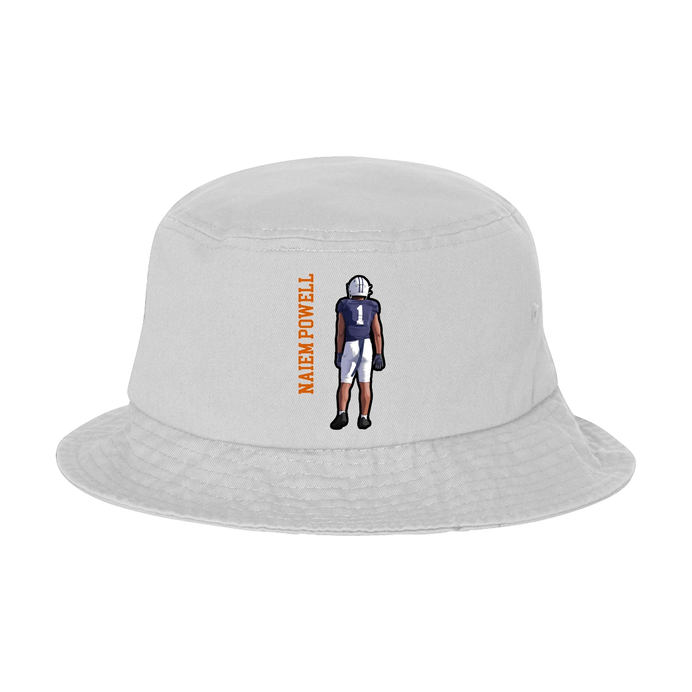 Bucket Cap — Name Vertical in White