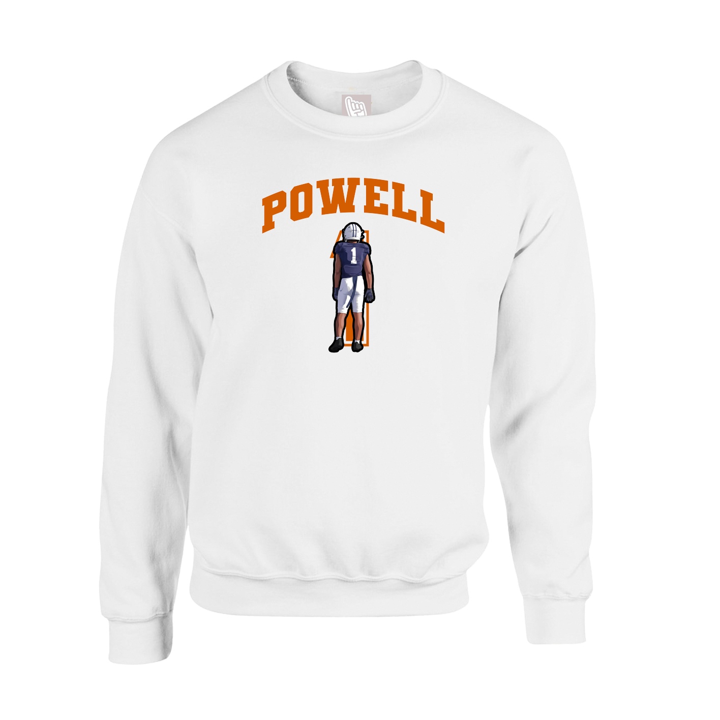 Fleece Crew — Number in White