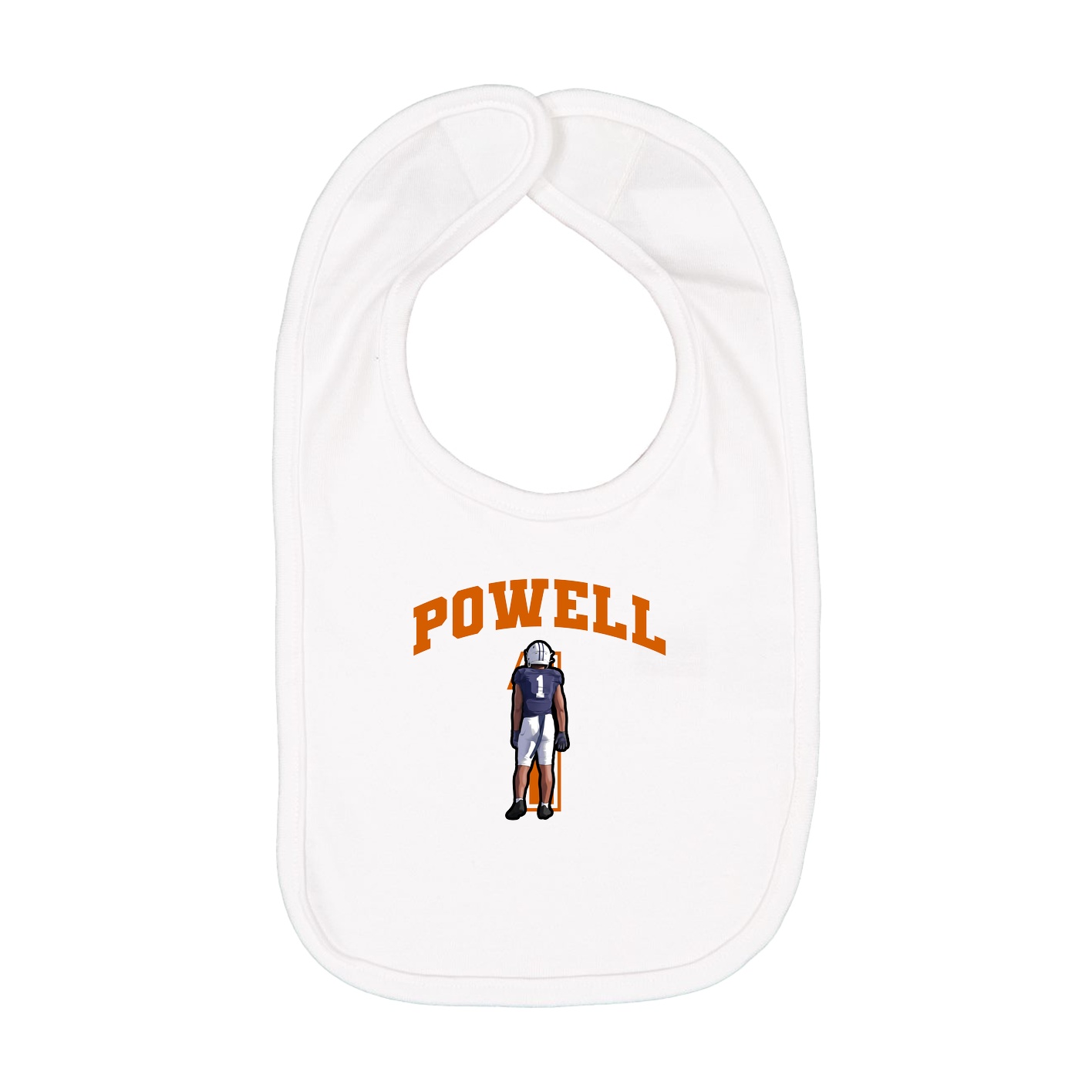 Infant Bib — Number in White