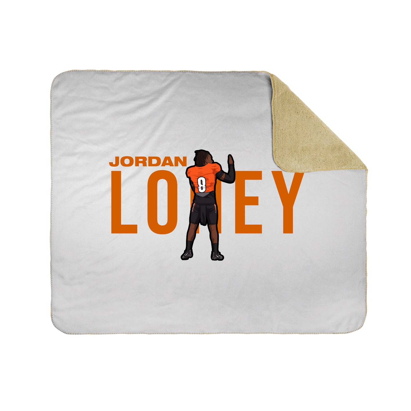 Throw Blanket — Player Name in White
