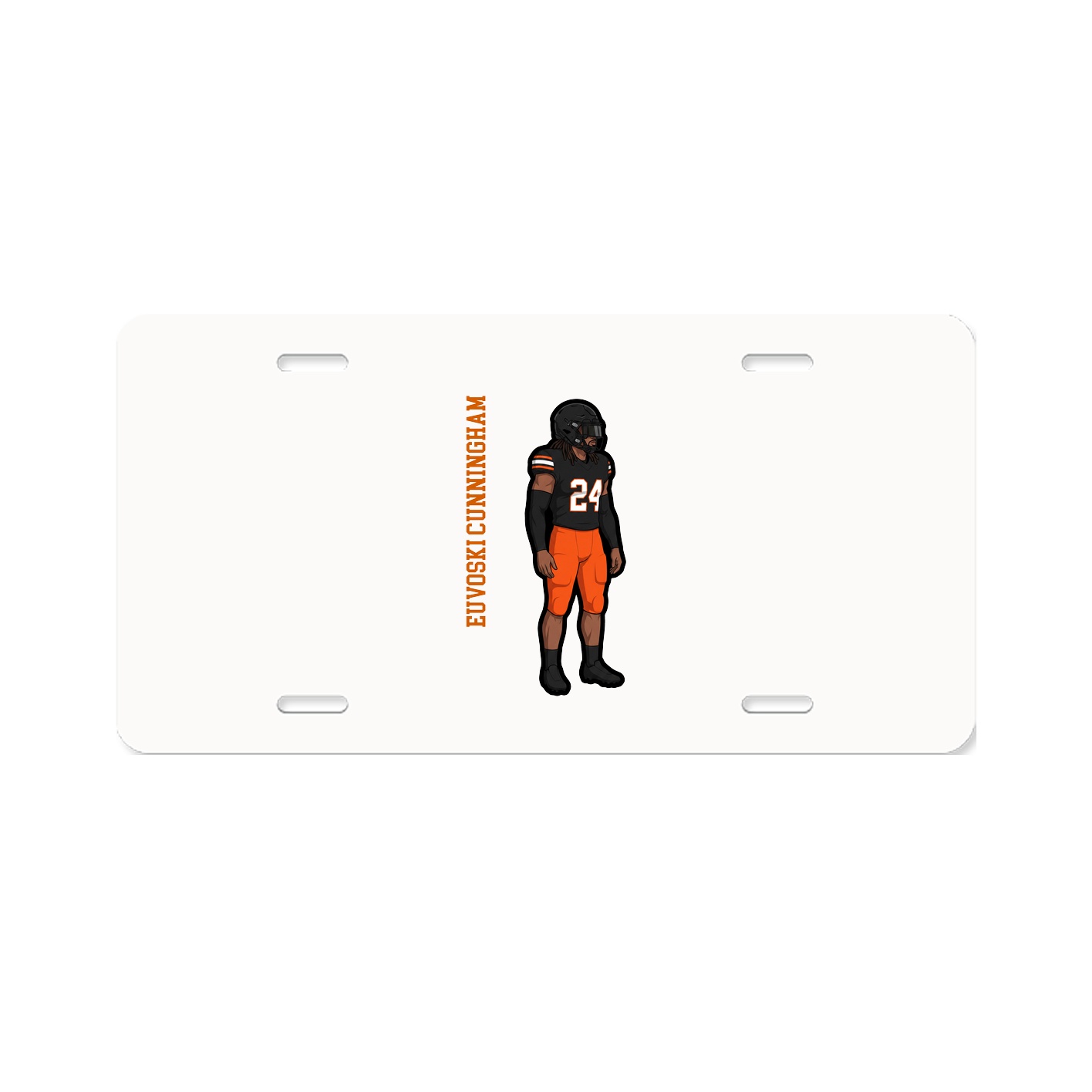License Plate — Name Vertical in Classic