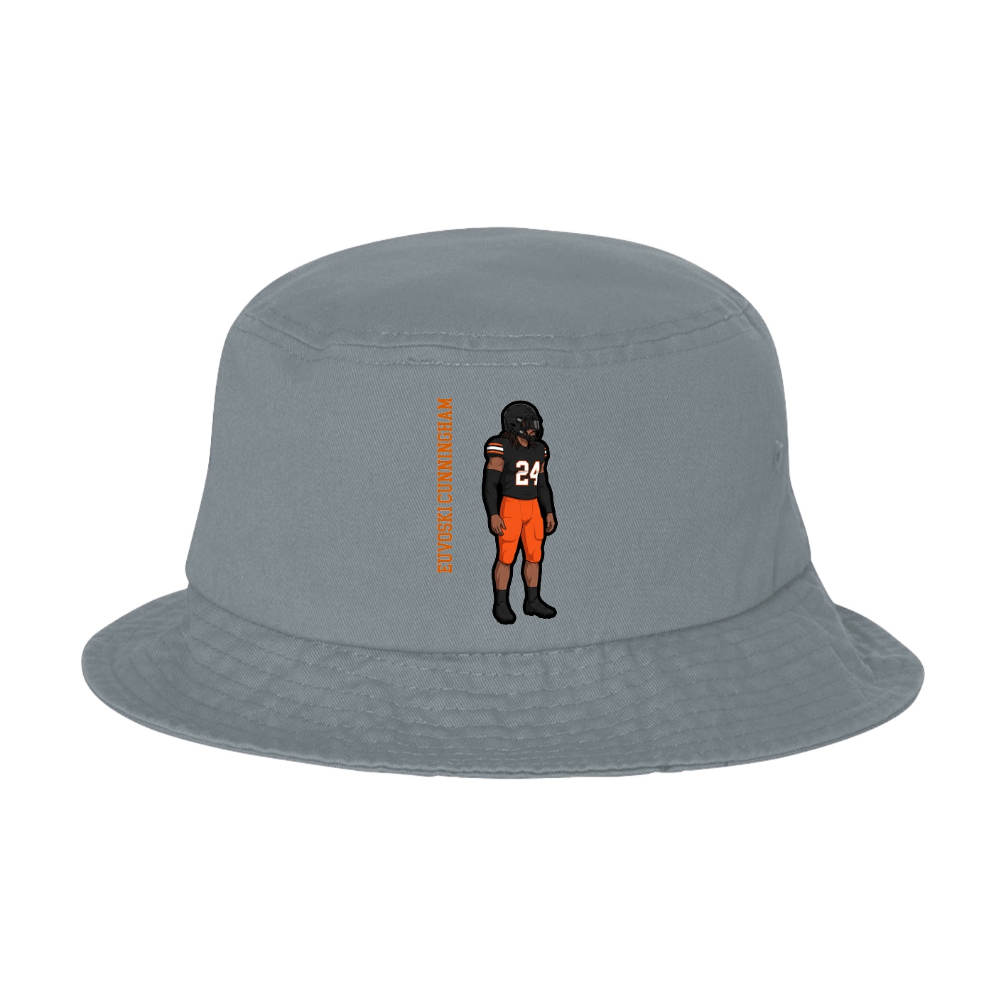 Bucket Cap — Name Vertical in Grey
