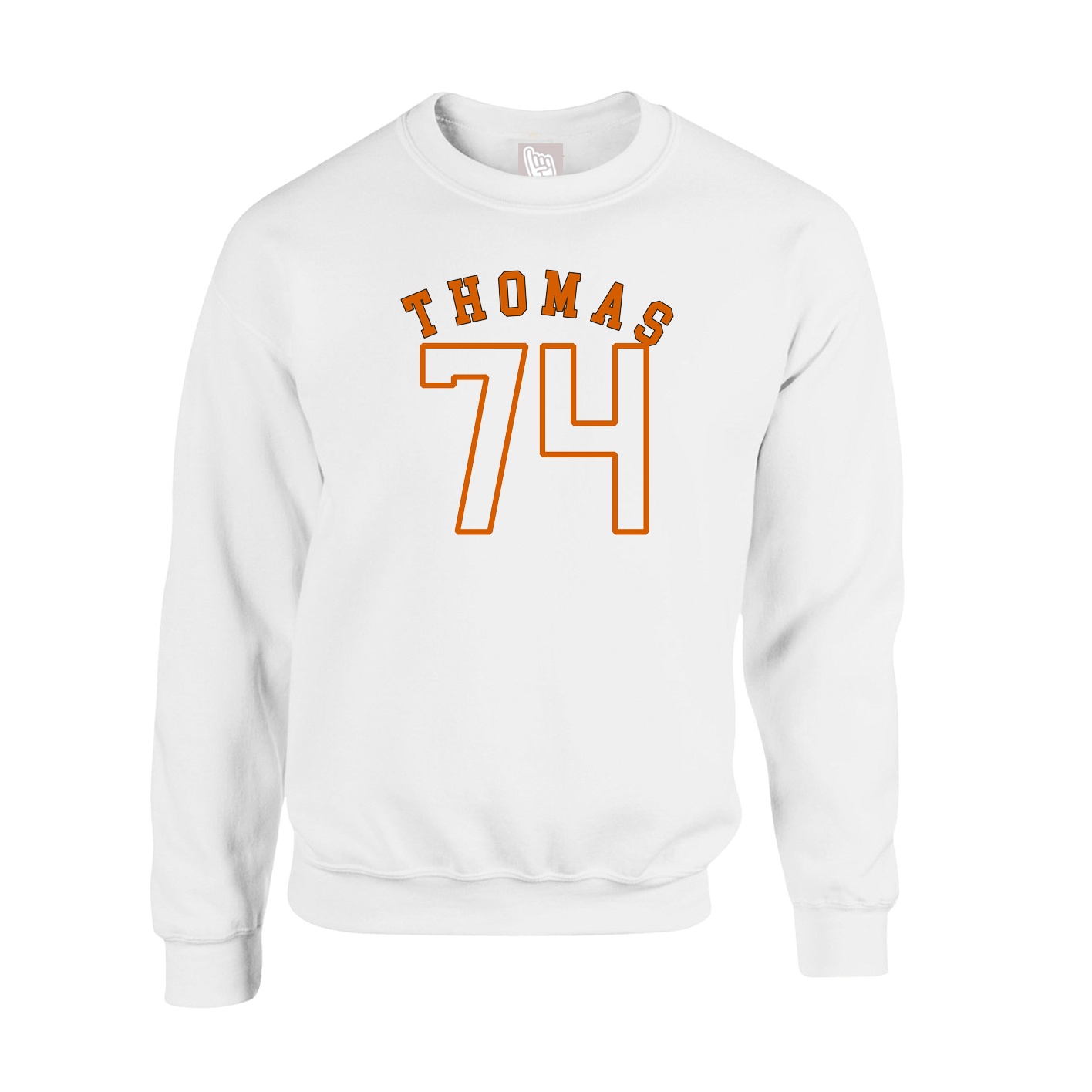 Fleece Crew — Shirsey Arch in White