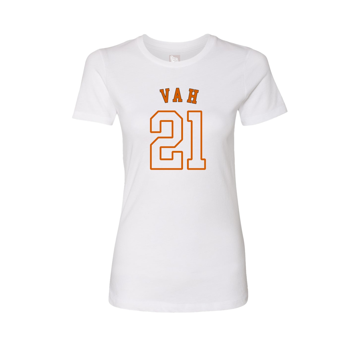 Fitted Women's Tee — Shirsey Arch in White