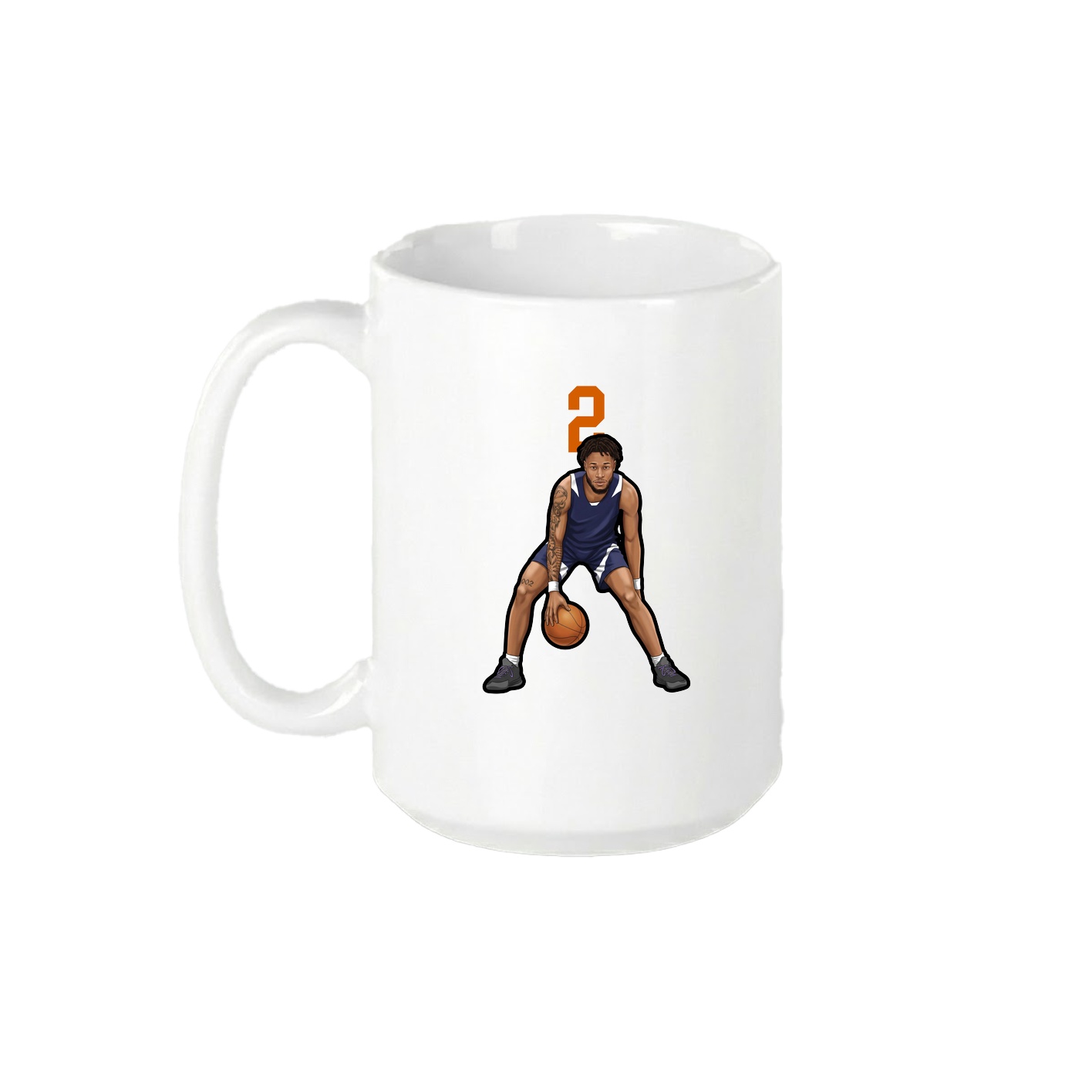 15oz Coffee Mug — Number Top in White