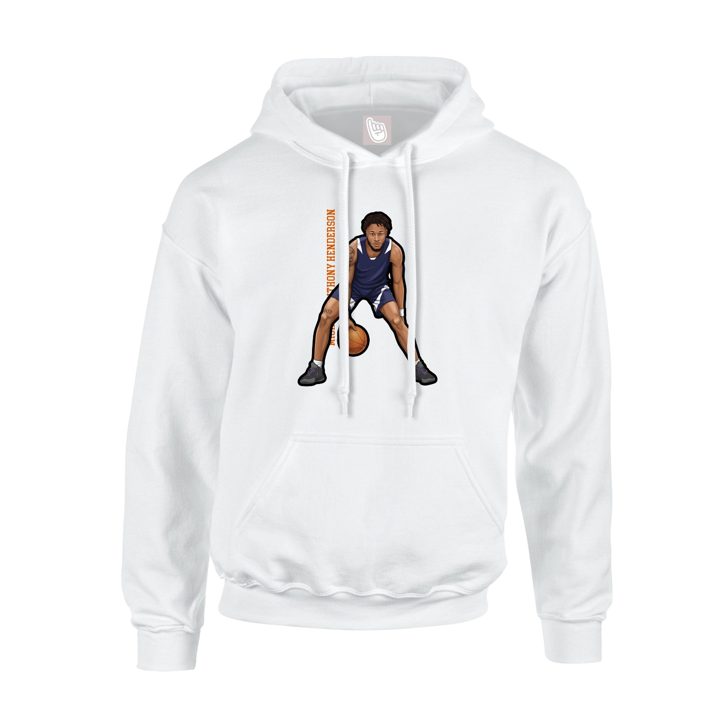 Hoodie — Name Vertical in White