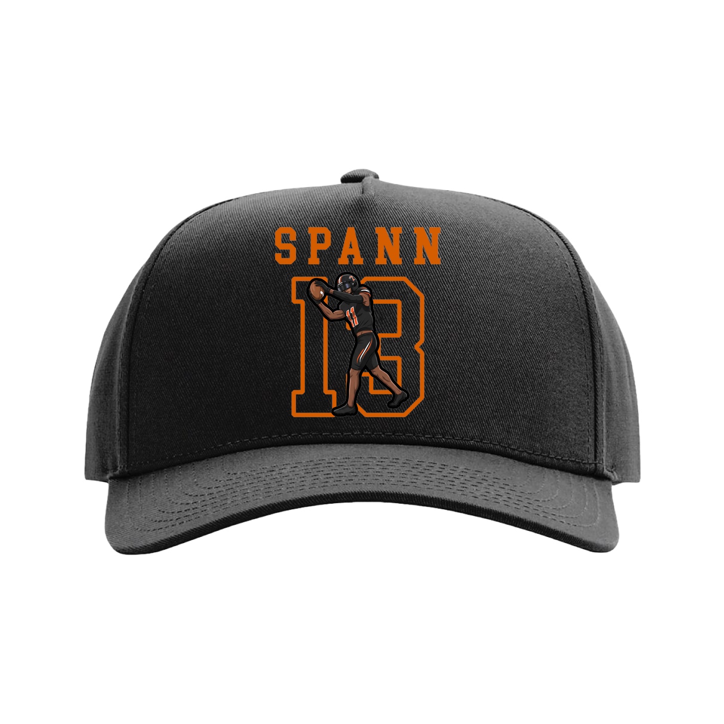 Full Fabric Five-Panel Champ Cap — Shirsey in Black