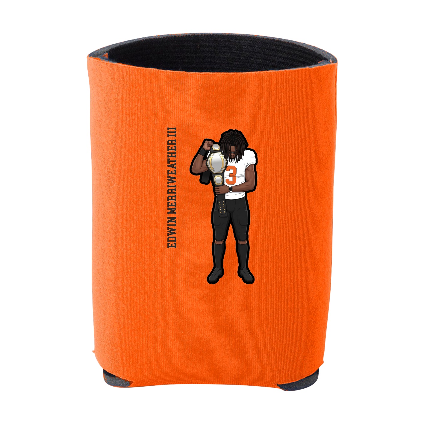 Can Holder — Name Vertical in Orange