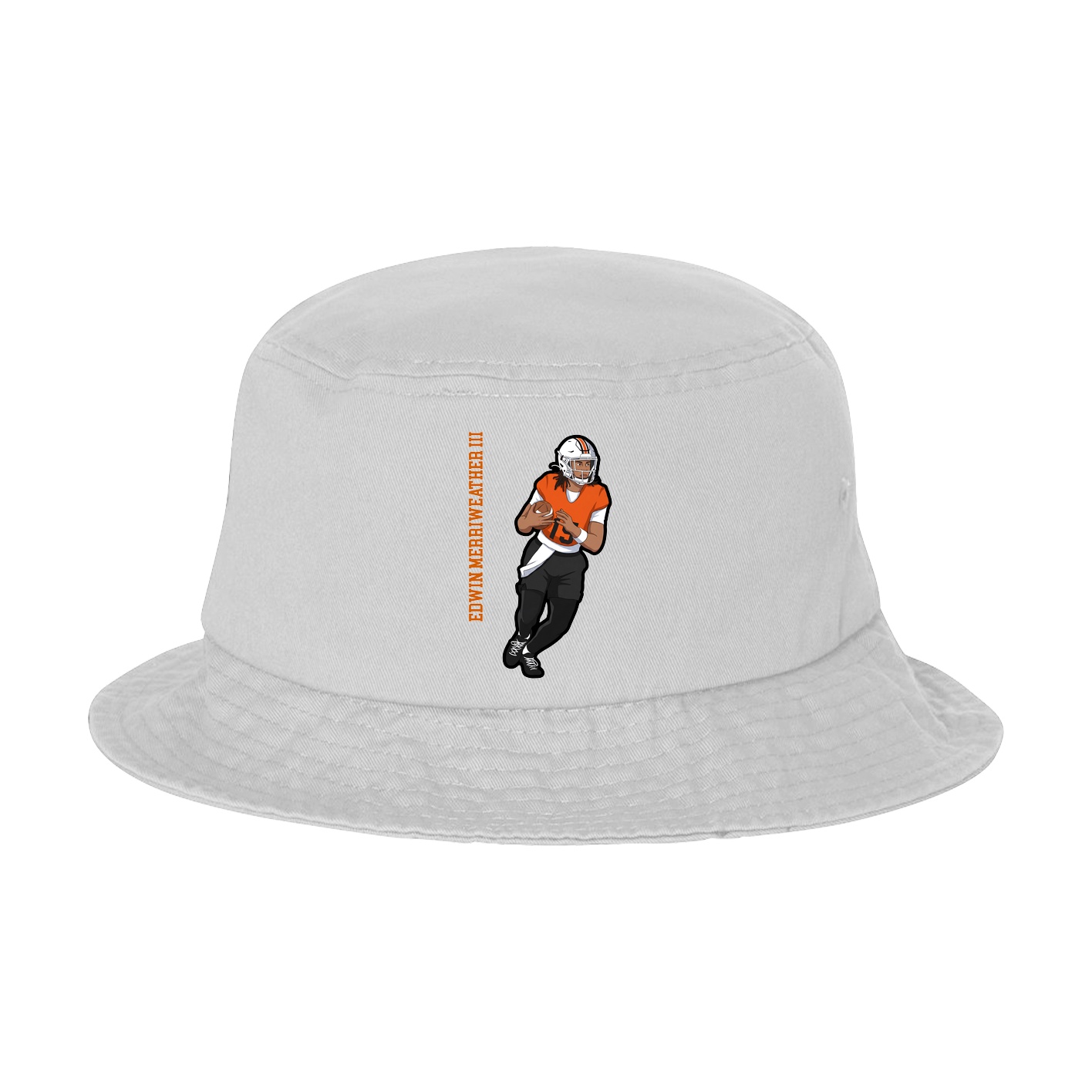 Bucket Cap — Name Vertical in White