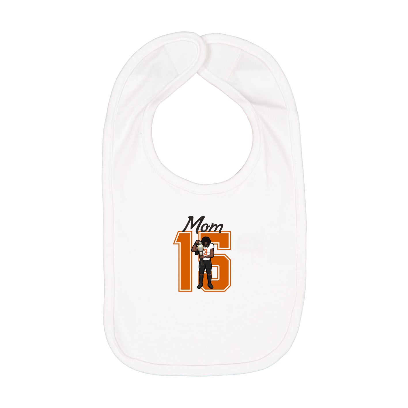 Infant Bib — Mothers Day Shirsey in White