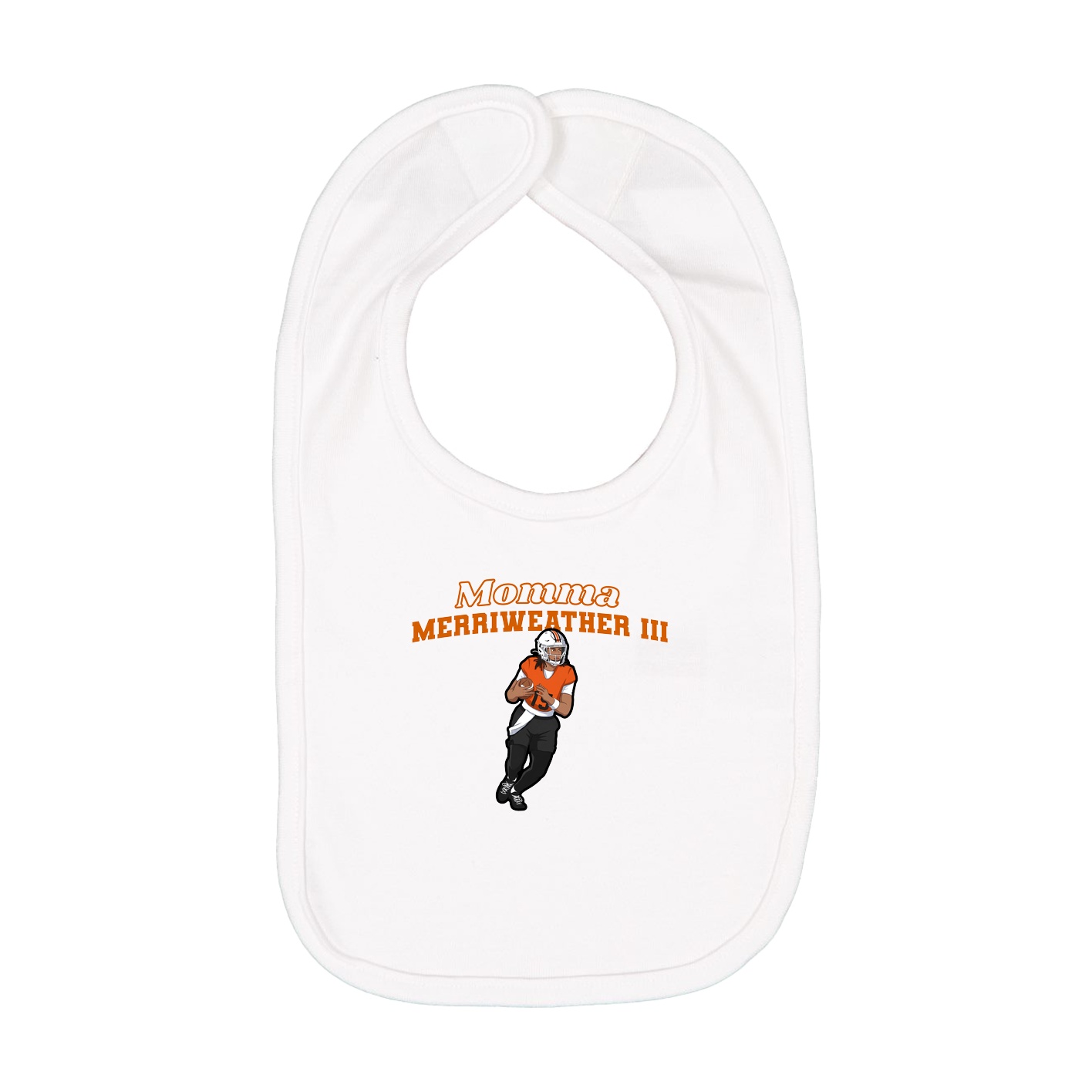 Infant Bib — Mothers Day Block in White
