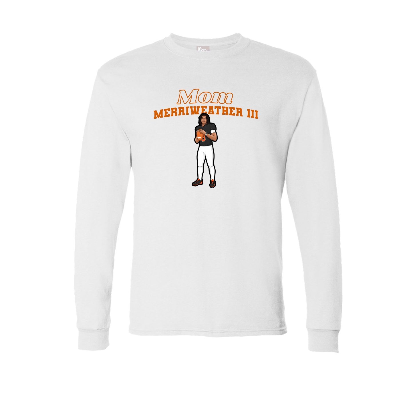 Long Sleeve Tee — Mothers Day Block in White