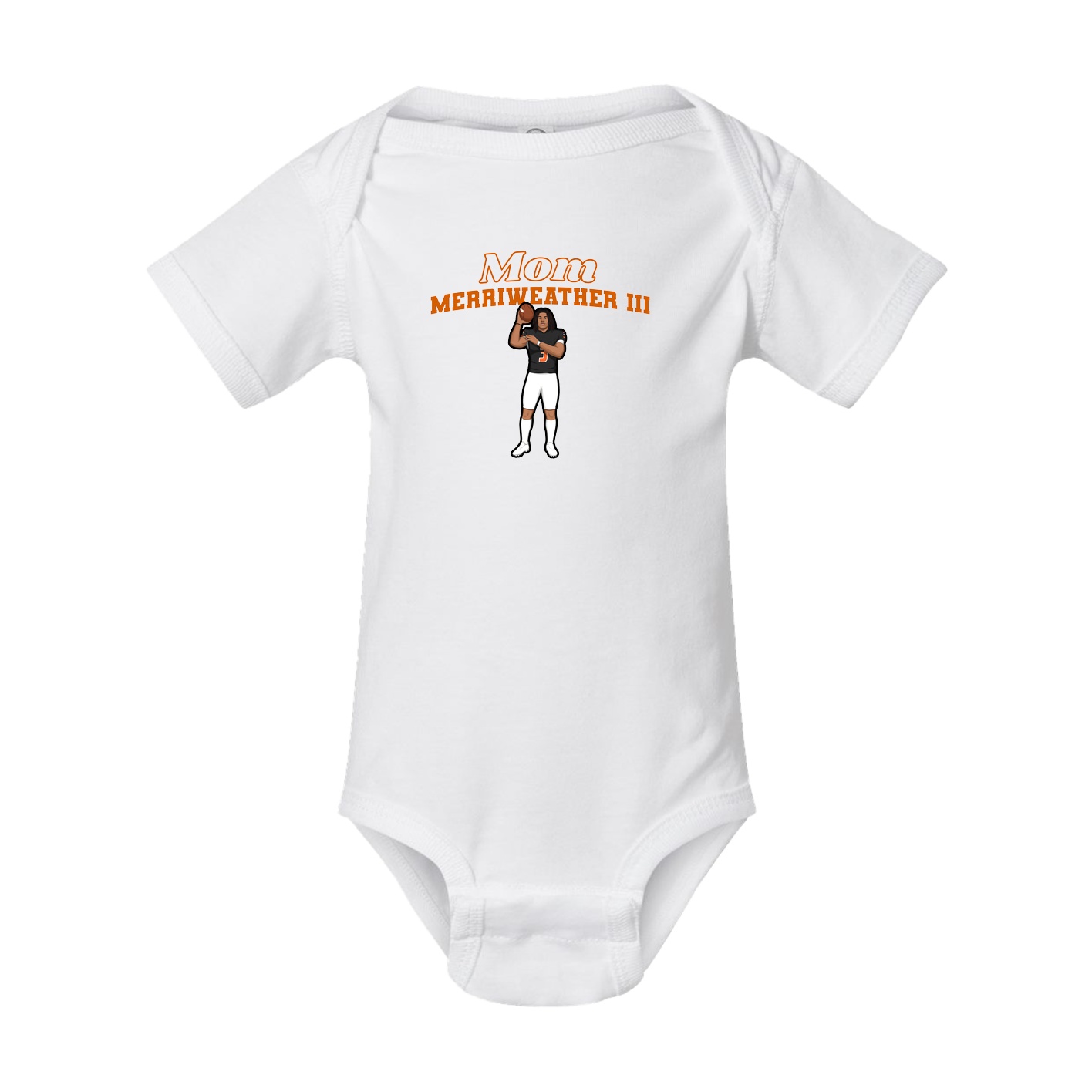 Baby Onesie — Mothers Day Block in White