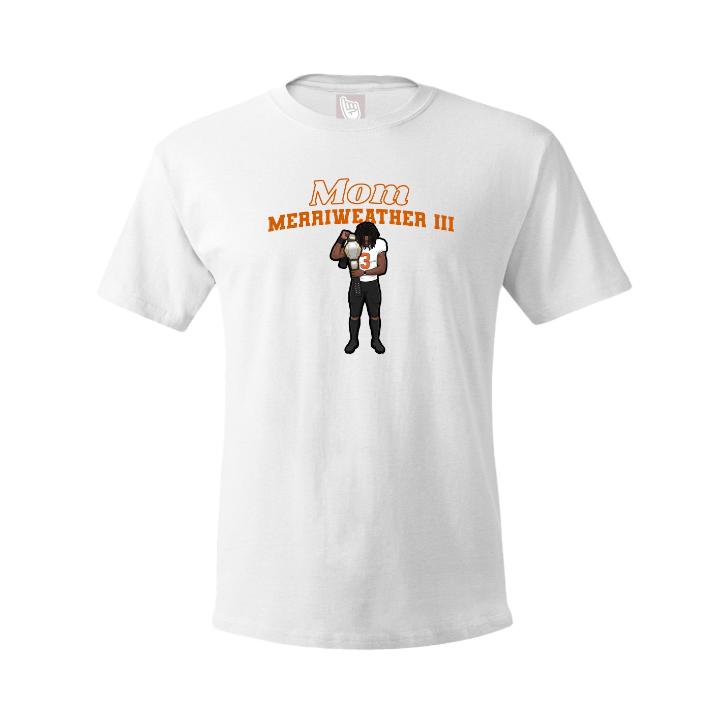 Youth Tee — Mothers Day Block in White