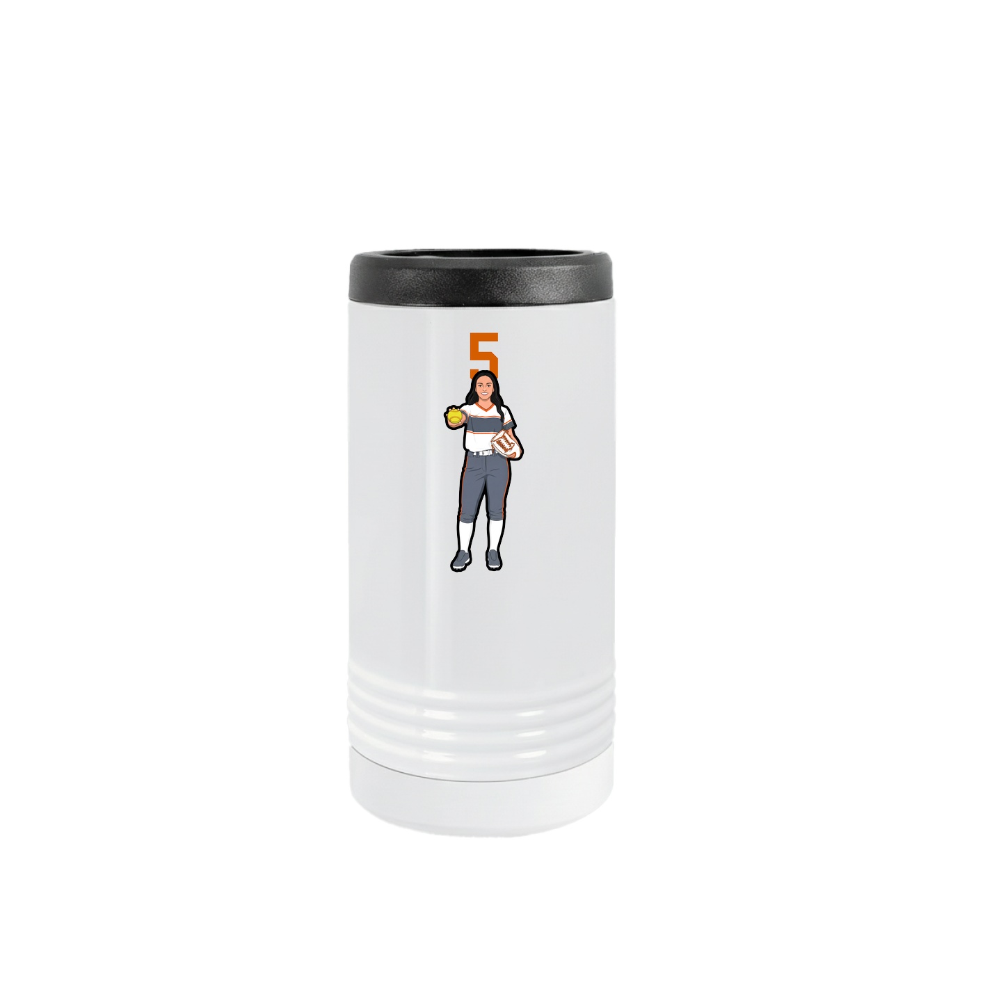 Slim Beverage Holder — Number Top in White