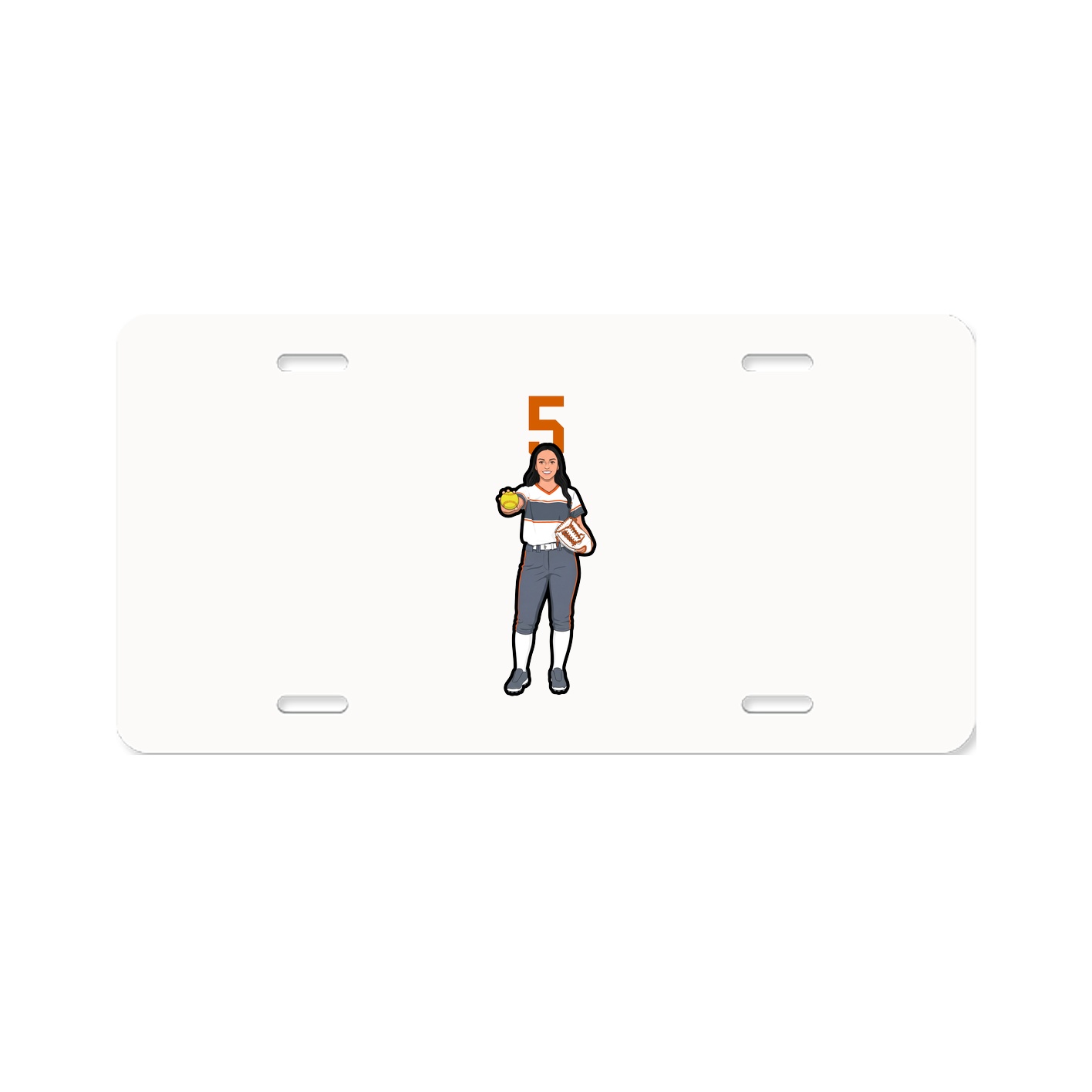 License Plate — Number Top in Classic