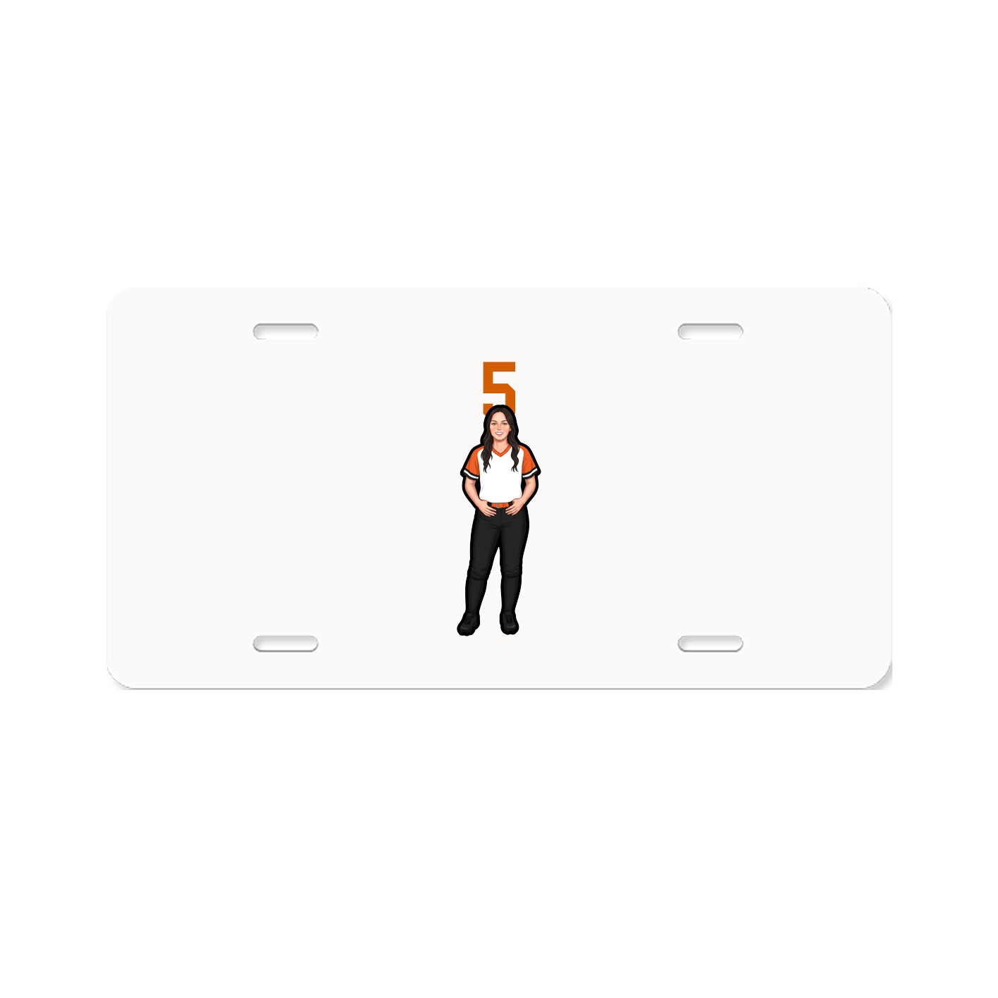 License Plate — Number Top in Classic