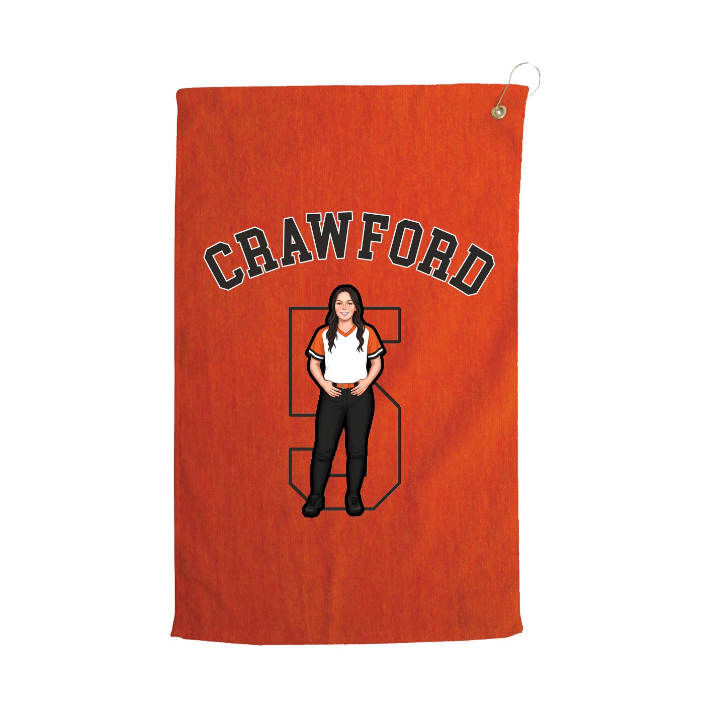 Golf Towel — Shirsey Arch in Orange