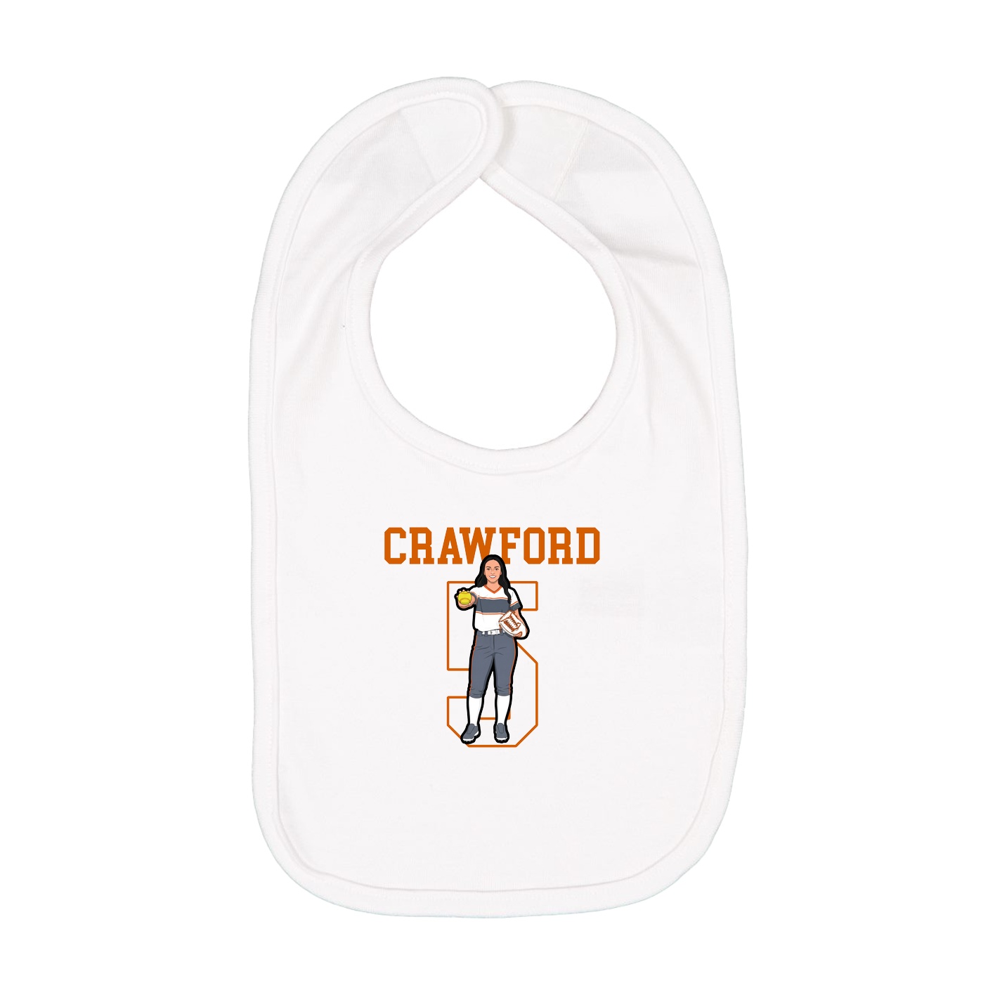 Infant Bib — Shirsey in White