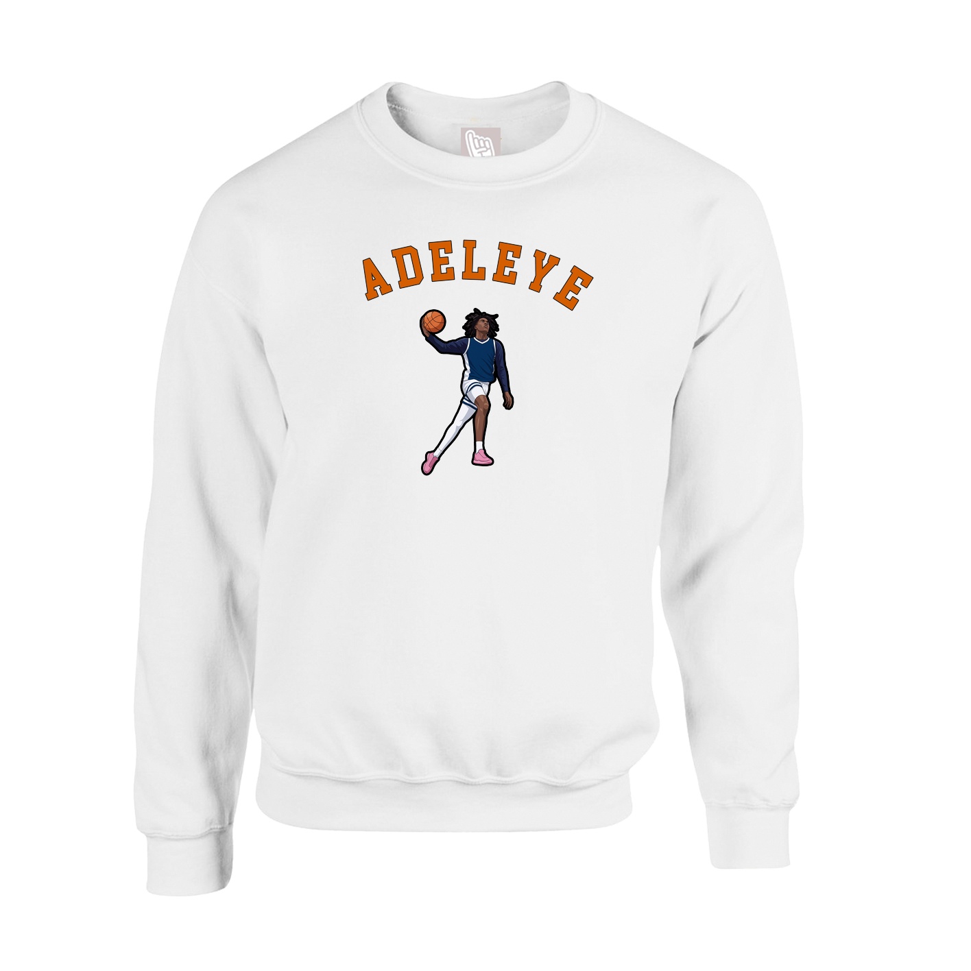 Fleece Crew — Shirsey Arch in White