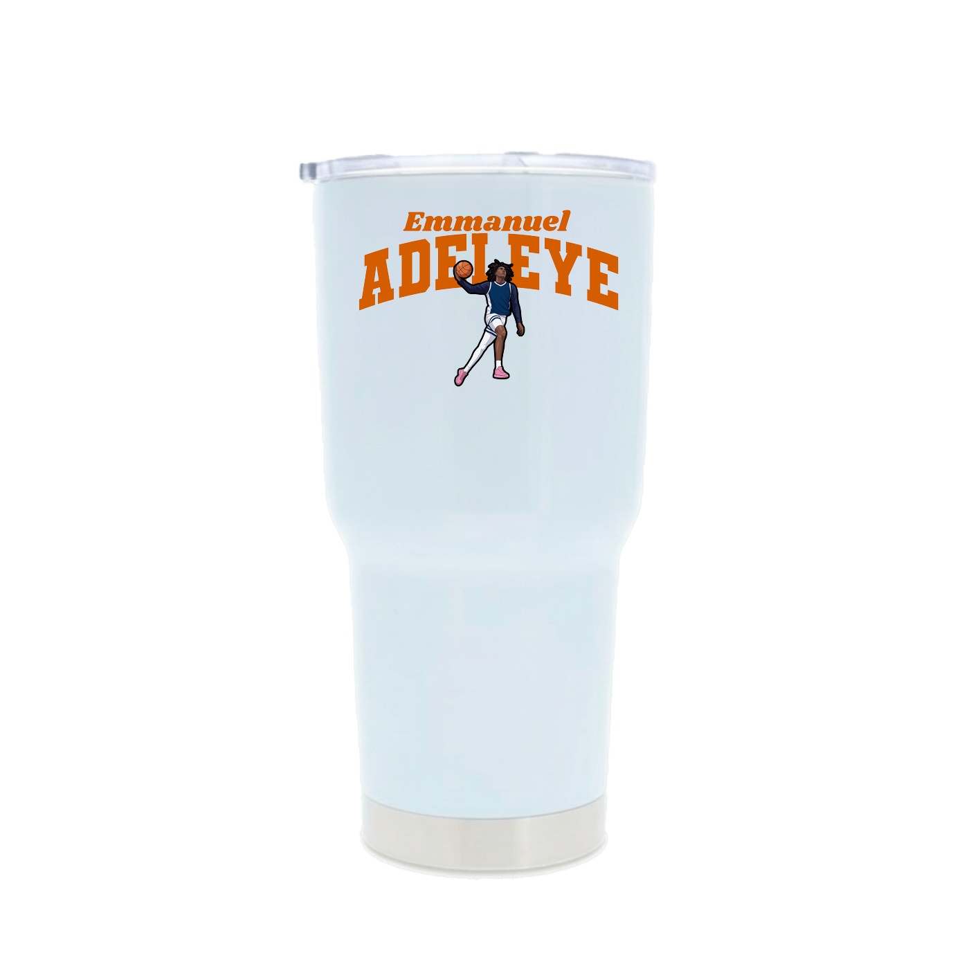 30oz Stainless Steel Tumbler — Signature Arch in White