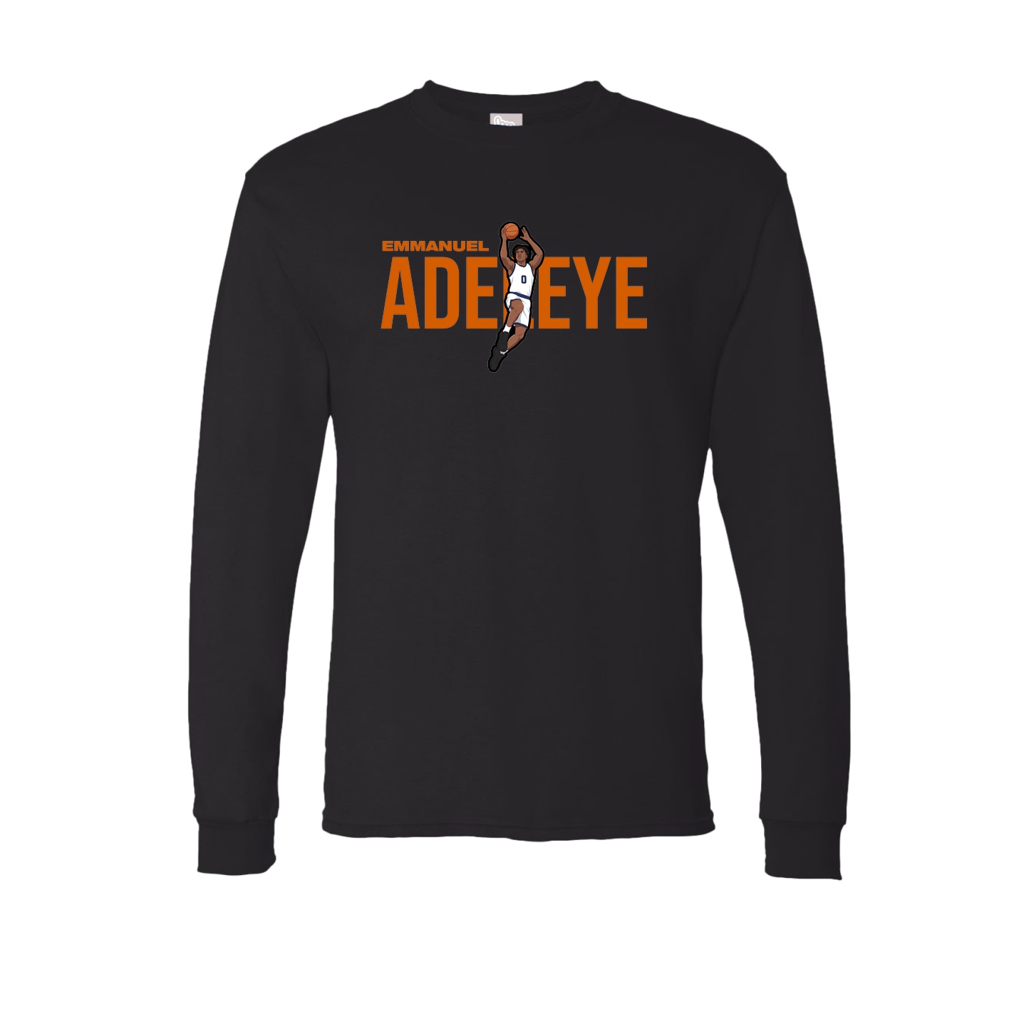 Long Sleeve Tee — Player Name in Black
