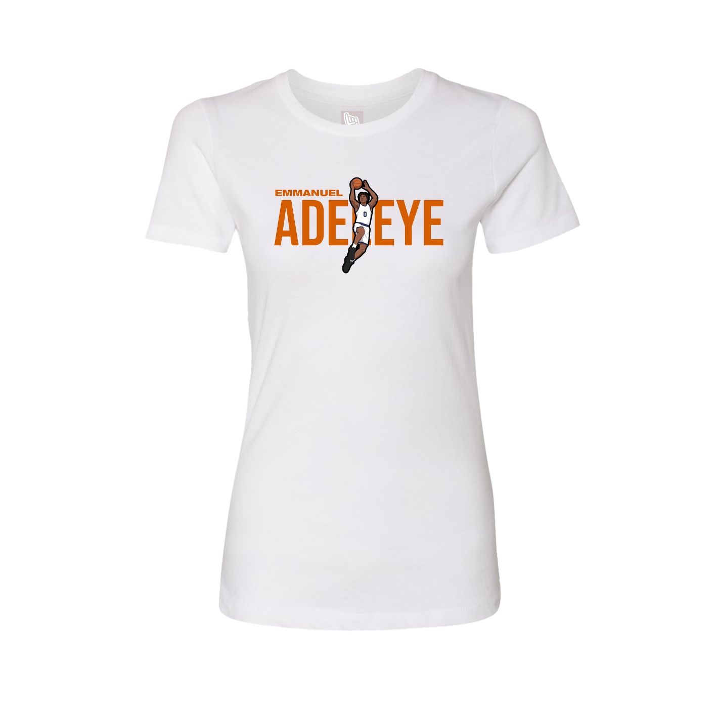 Fitted Women's Tee — Player Name in White