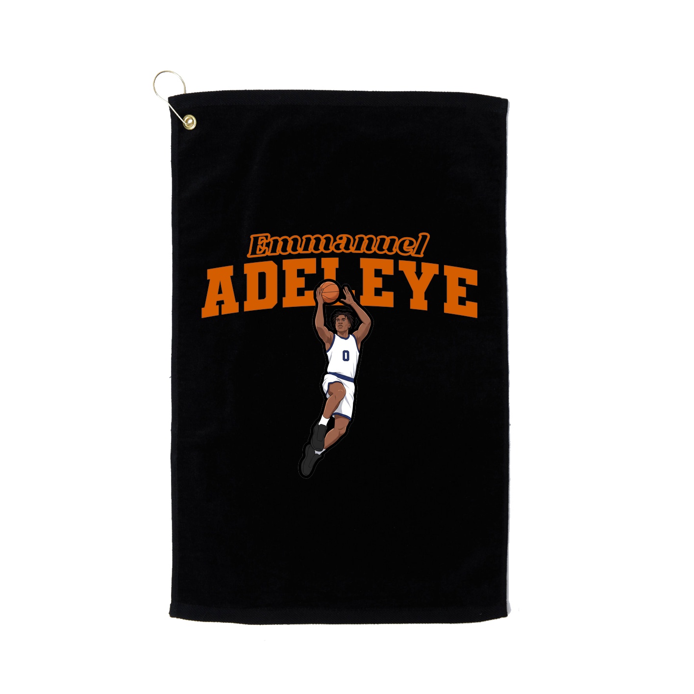Golf Towel — Name Arch in Black