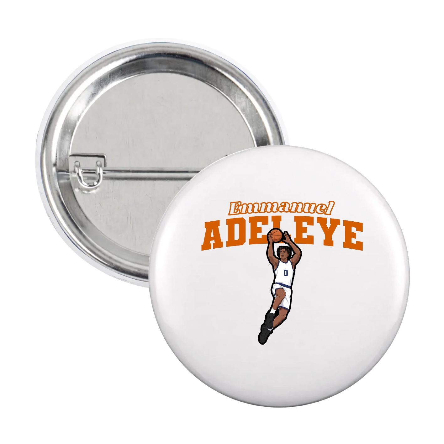 Game Day Button — Name Arch in White