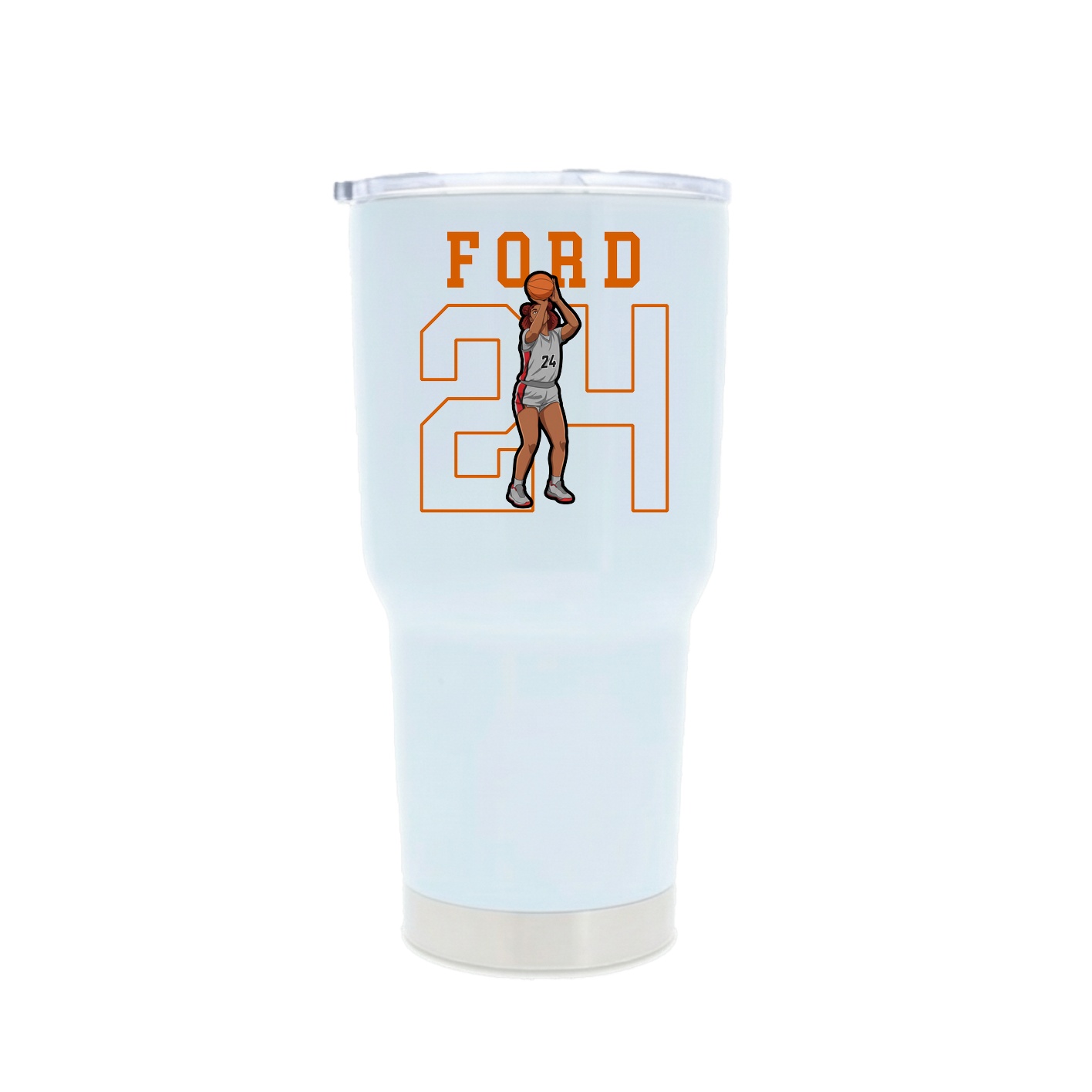 30oz Stainless Steel Tumbler — Shirsey in White