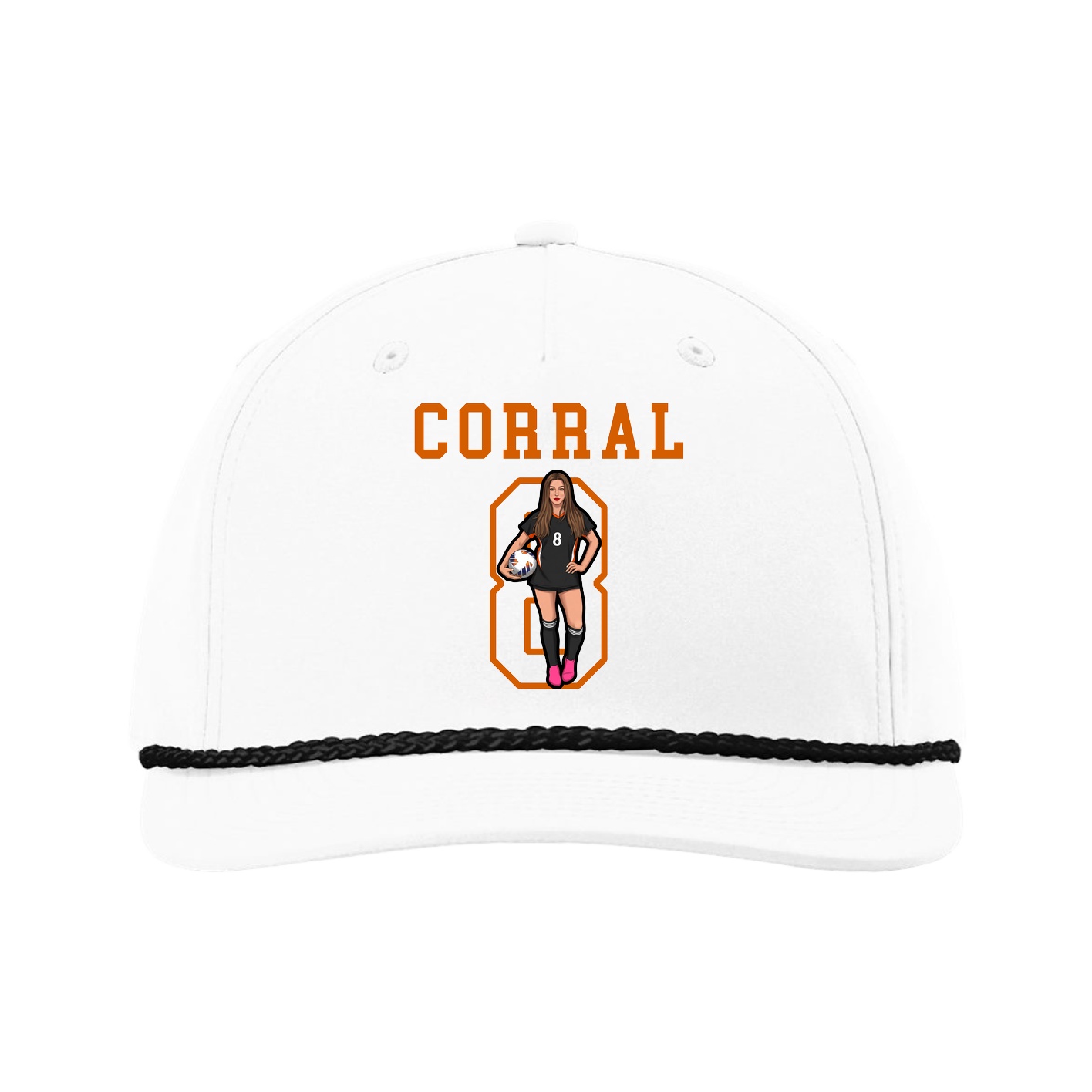 Five-Panel Classic Rope Cap — Shirsey in White
